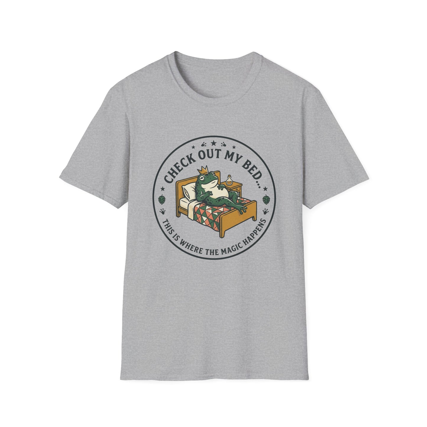 "Check Out My Bed" Cat Illustration Tee (There’s Where the Magic Happens)