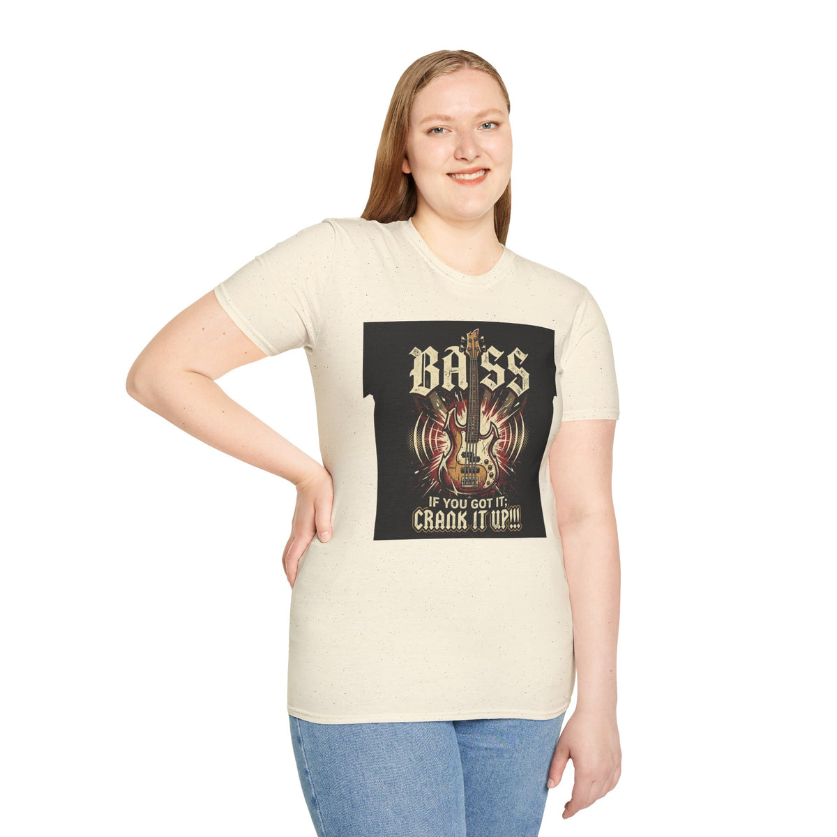 Bass Guitar T-Shirt — "Bass: If You Got It, Crank It Up!" Rock Music Tee
