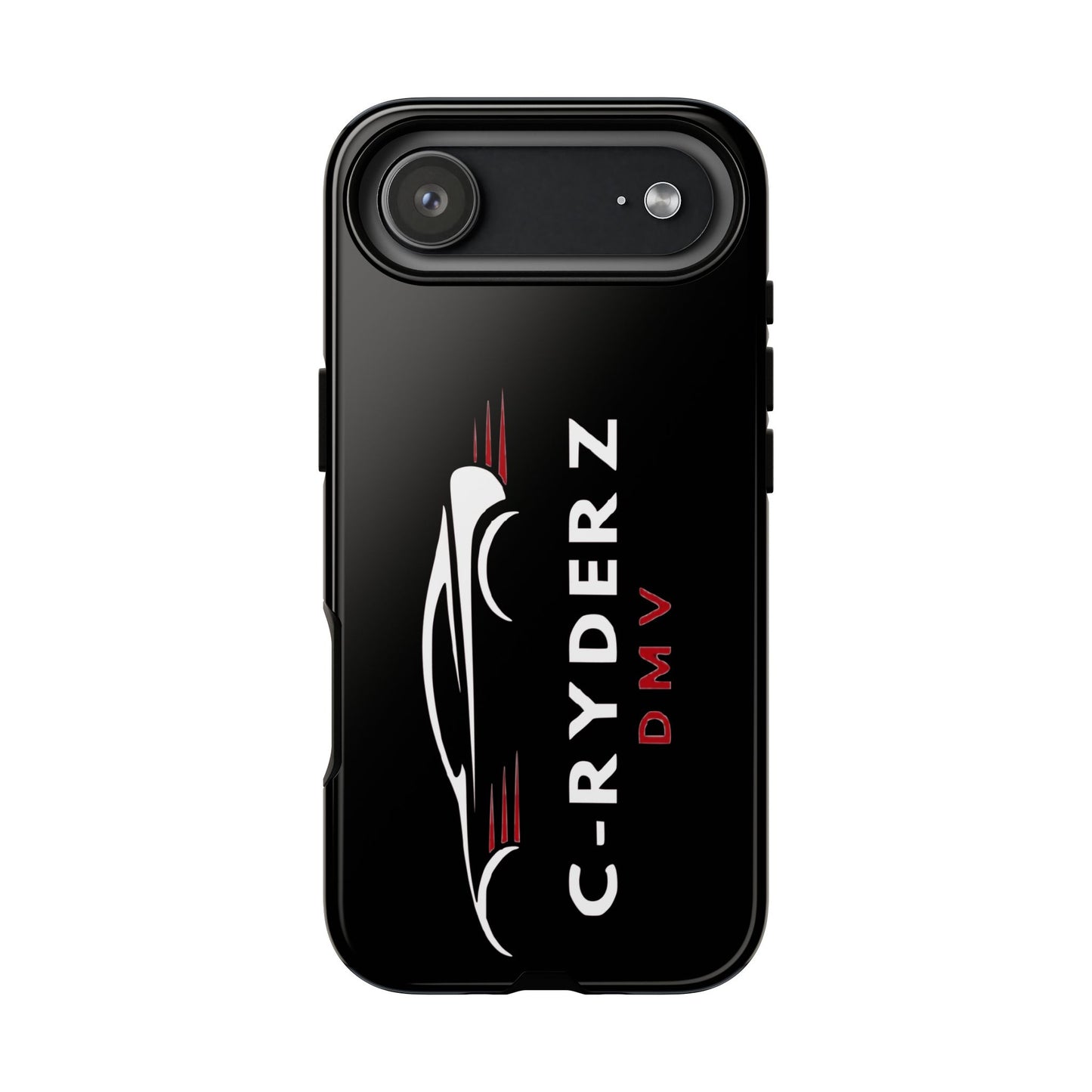 C-Ryderz DMV Black Slim Phone Case — Sporty Car Silhouette Protective Cover Printify