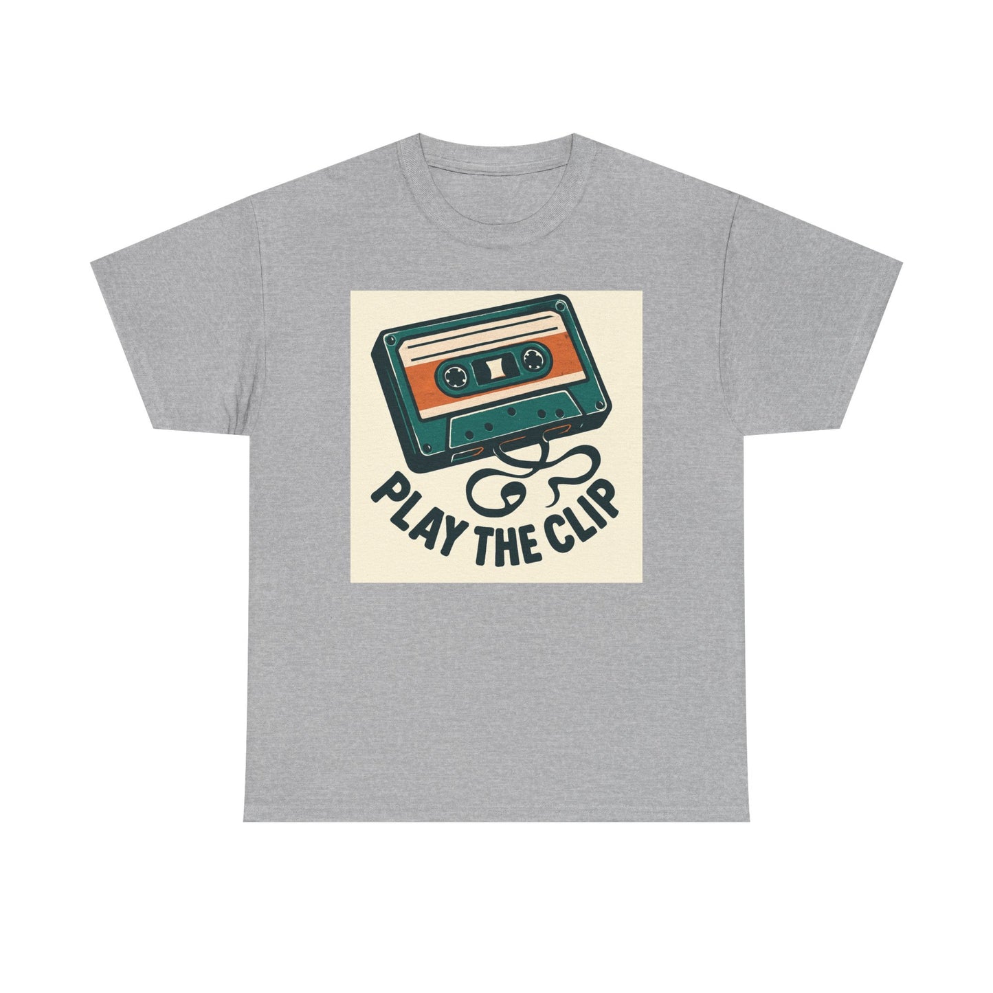 Cassette Tape 'Play the Clip' T-Shirt — Retro Music Tee Printify