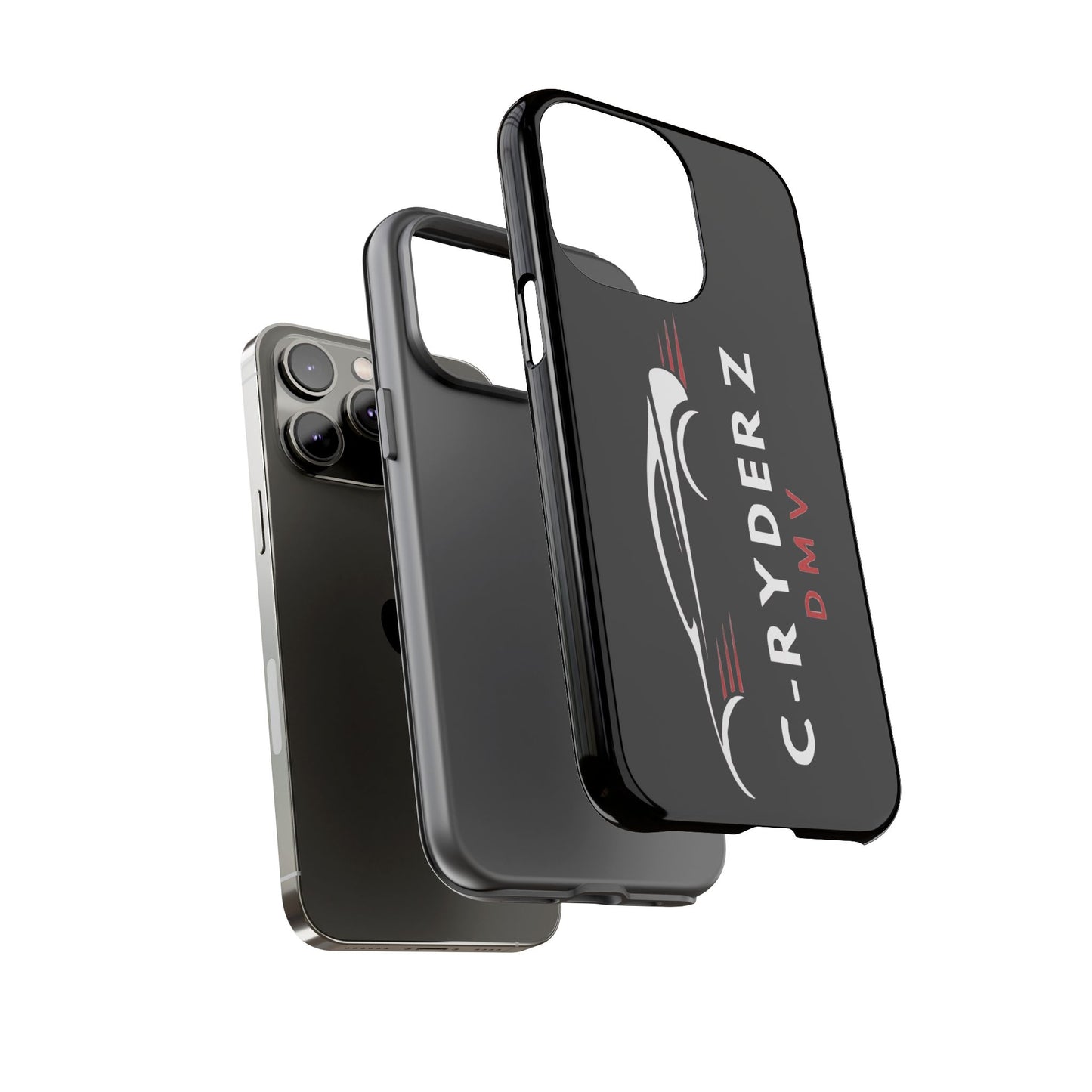 C-Ryderz DMV Black Slim Phone Case — Sporty Car Silhouette Protective Cover Printify