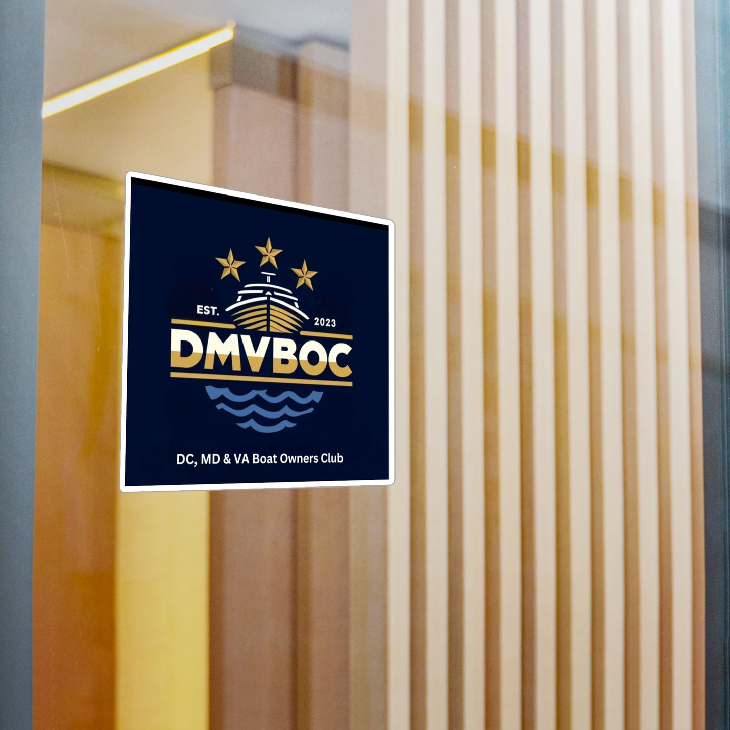 DMVBOC Boat Club Kiss-Cut Vinyl Sticker — DC MD VA Boat Owners Club Logo Decal