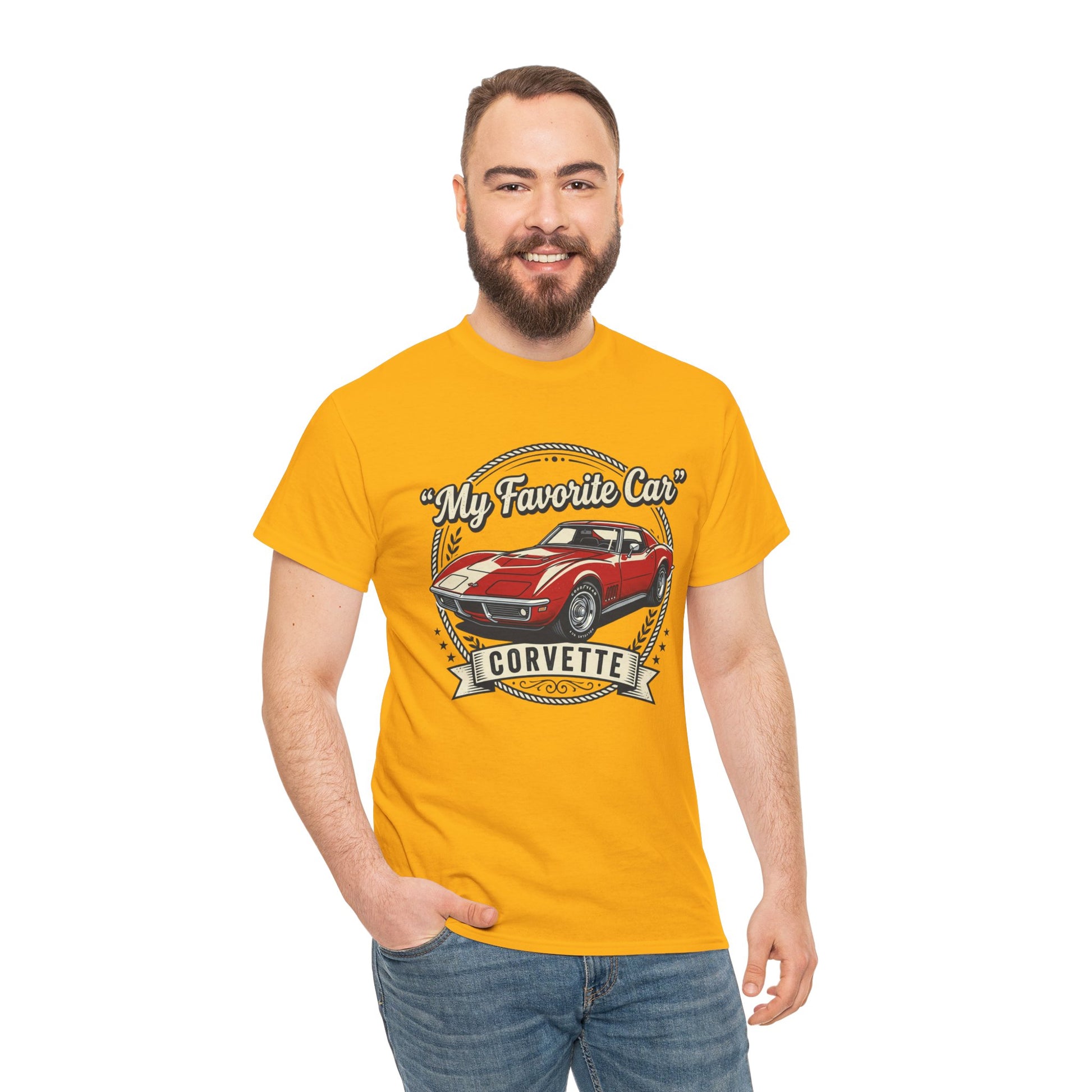 Corvette 'My Favorite Car' Classic Muscle Tee Printify
