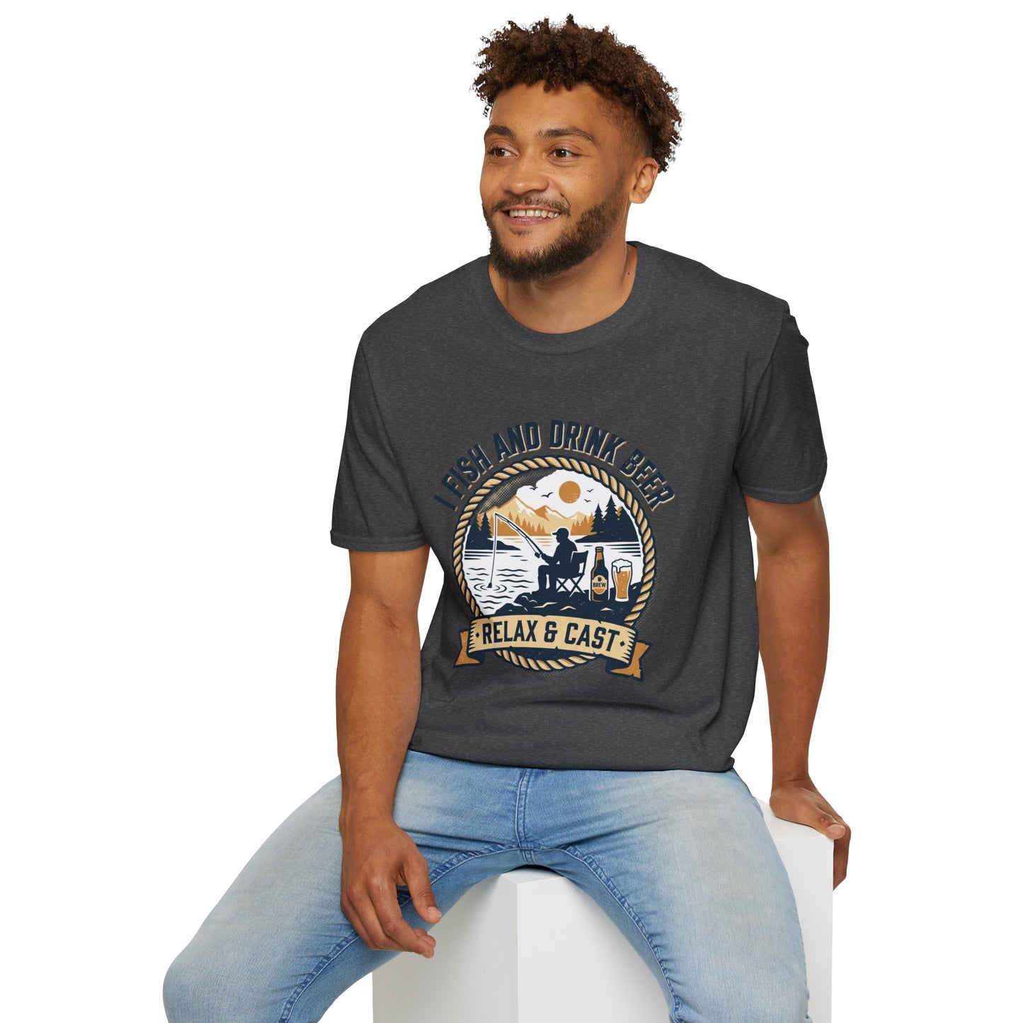 Fishing & Beer T-Shirt — "I Fish and Drink Beer" Relax & Cast Graphic Tee