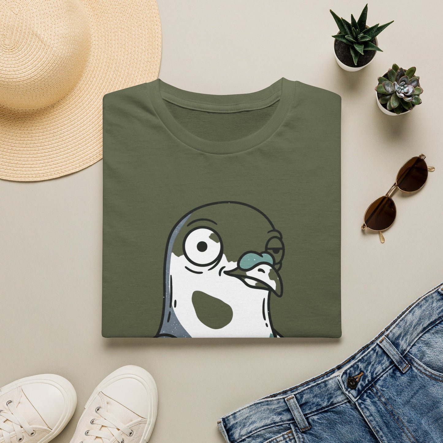 Pigeon Meme T‑Shirt — “Blink If You Want Some Of This” Funny Graphic Tee
