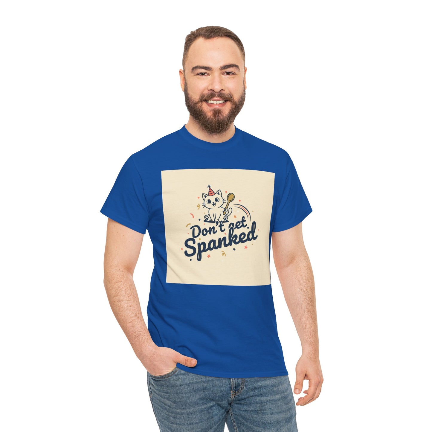 Don’t Get Spanked Cat Tee — Cute Retro Kitten Graphic T-Shirt Printify