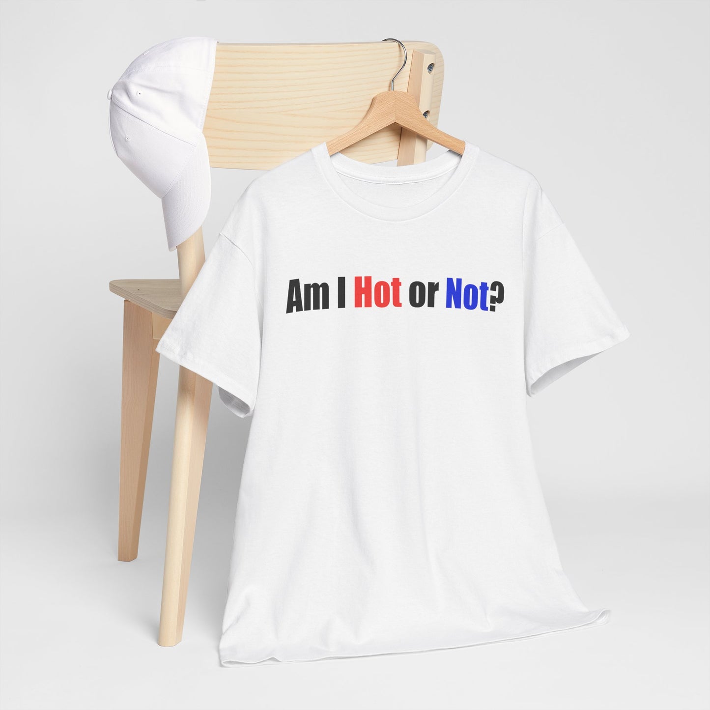 Unisex Cotton Tee - Am I Hot or Not?  Funny Graphic T-Shirt for Casual Style