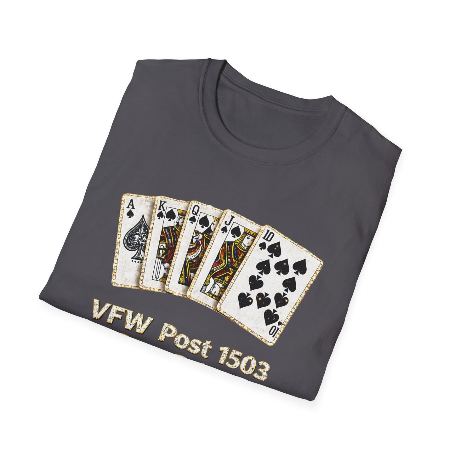 Bid Whist Playing Cards Tee — VFW Post 1503 Card Game T-Shirt
