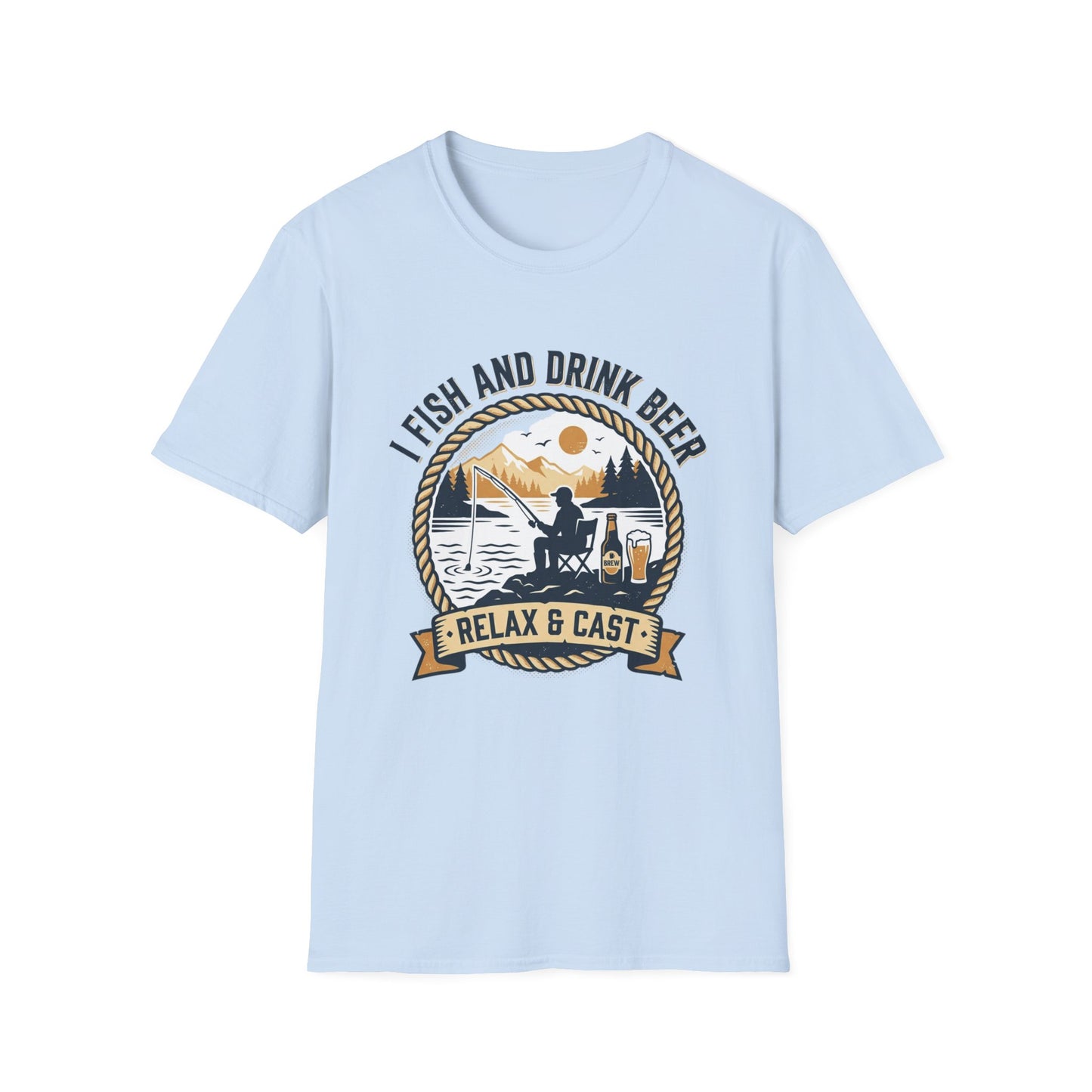 Fishing & Beer T-Shirt — "I Fish and Drink Beer" Relax & Cast Graphic Tee
