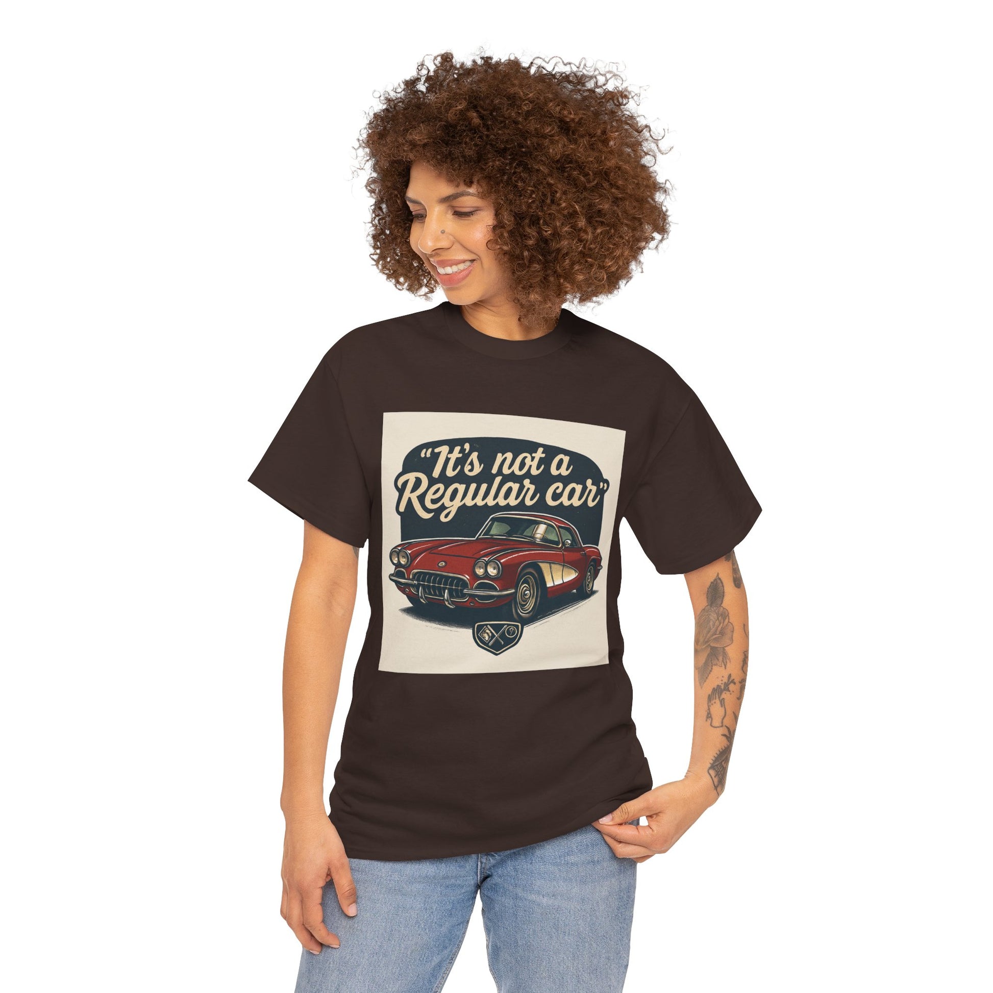 Classic Car Tee — "It's Not a Regular Car" Vintage Muscle Car Shirt Printify