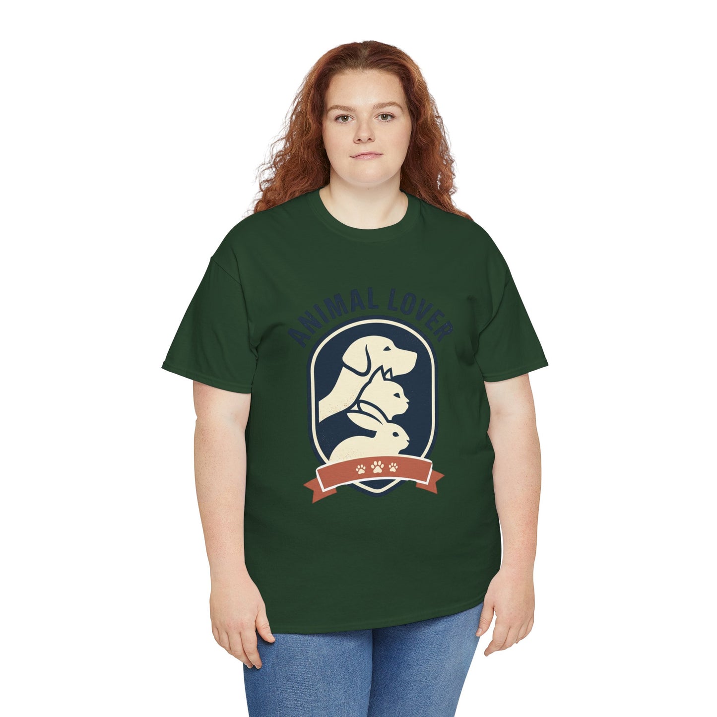 Animal Lover T-Shirt — Retro Pet Badge Tee (Dogs & Cats)