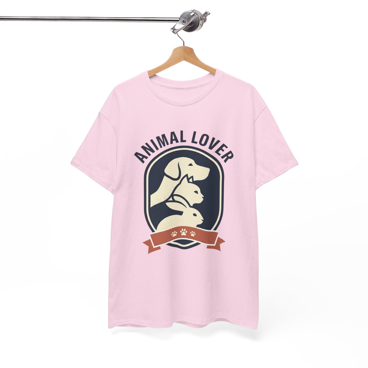 Animal Lover T-Shirt — Retro Pet Badge Tee (Dogs & Cats)