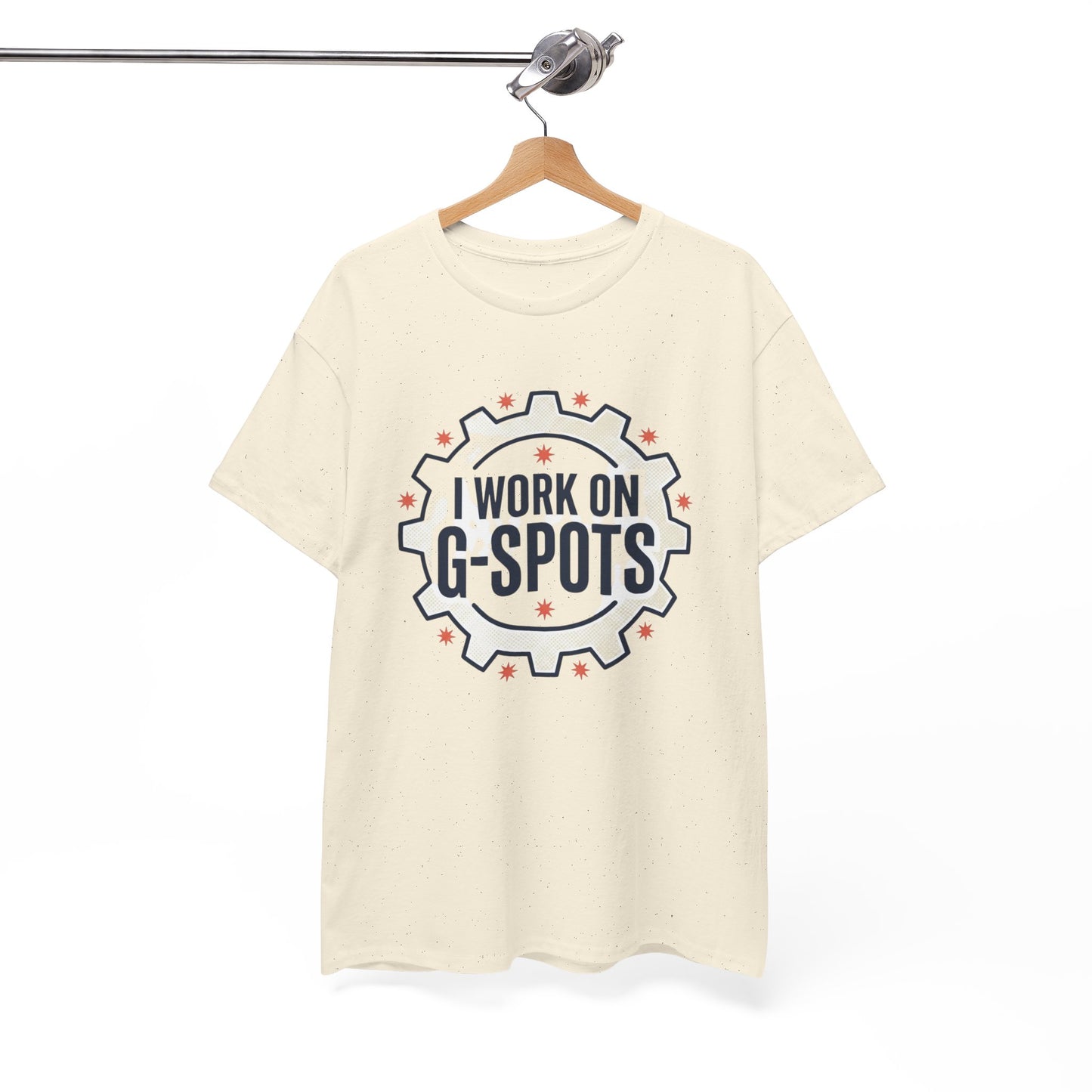 “I Work On G‑Spots” Funny Mechanical Gear Graphic Tee