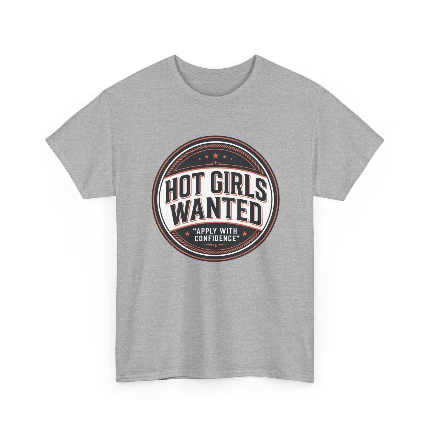 T-Shirt — "Hot Girls Wanted" Retro Badge Tee