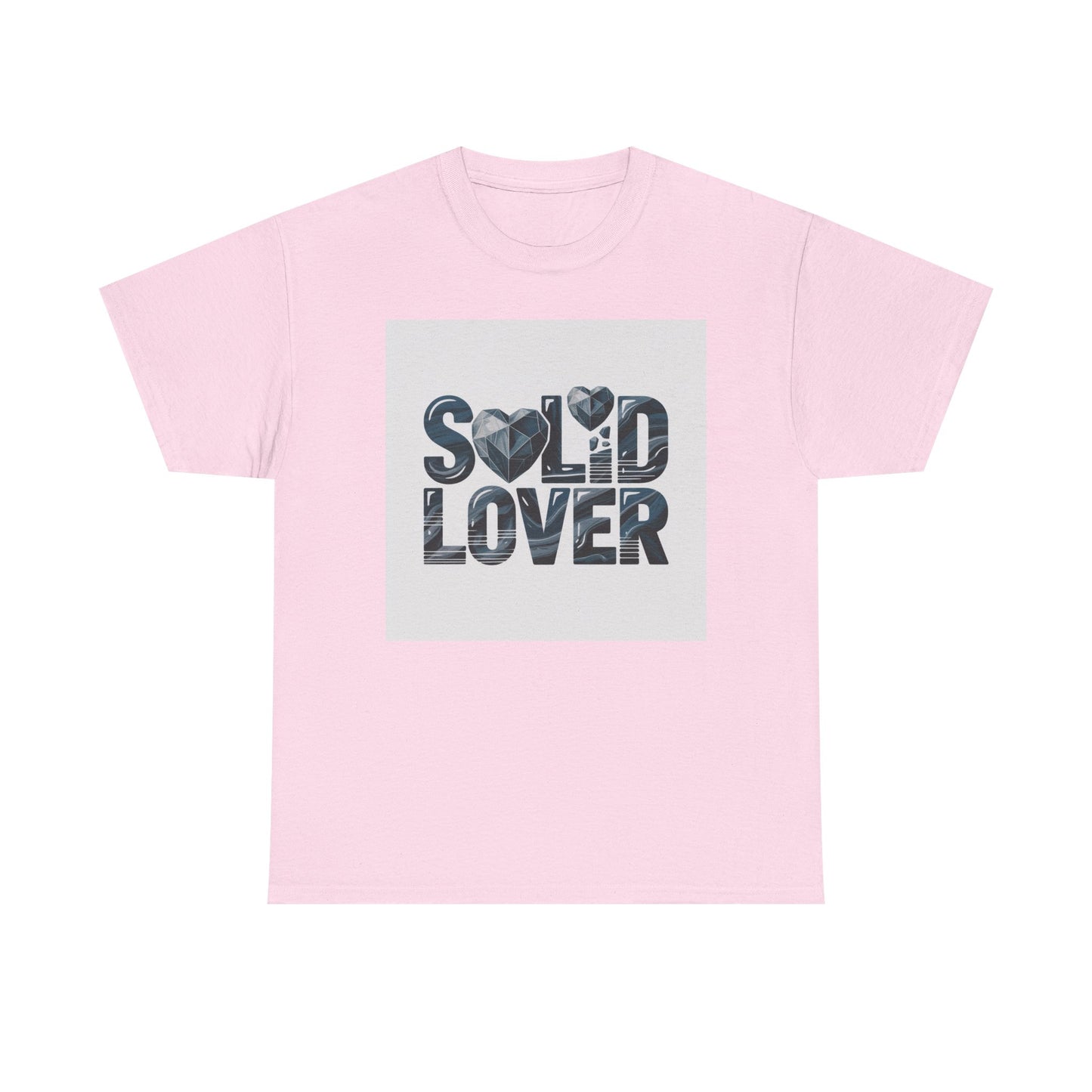 Solid Lover T‑Shirt — Bold Heart Typography Tee for Couples & Romance