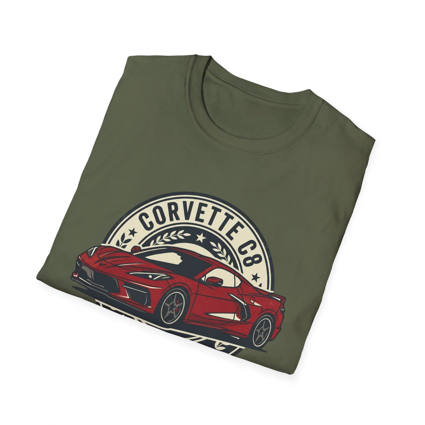 Corvette C8 Tee — Red Mid‑Engine Icon Car Shirt