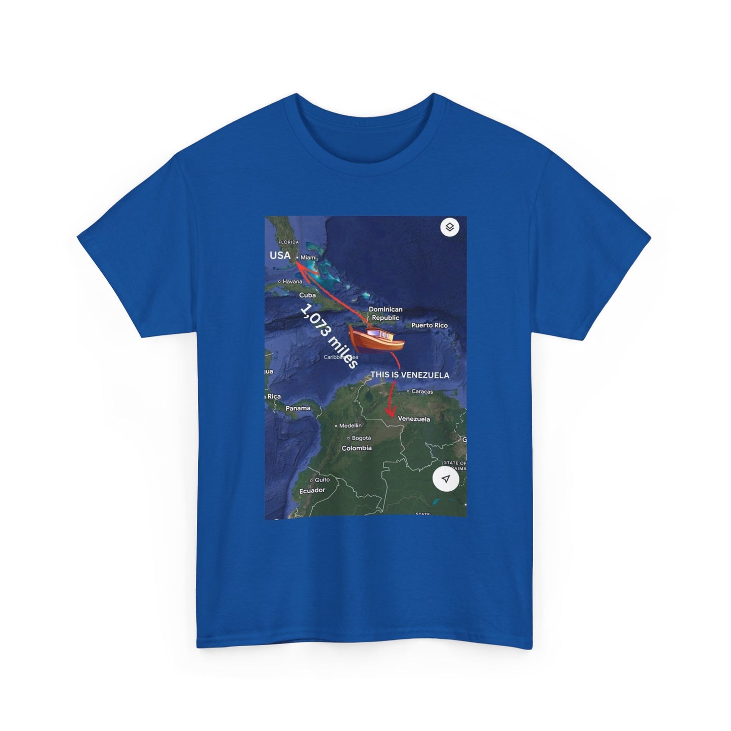 Weather Radar Tee — Tropical Storm Tracking Map Graphic Shirt Printify