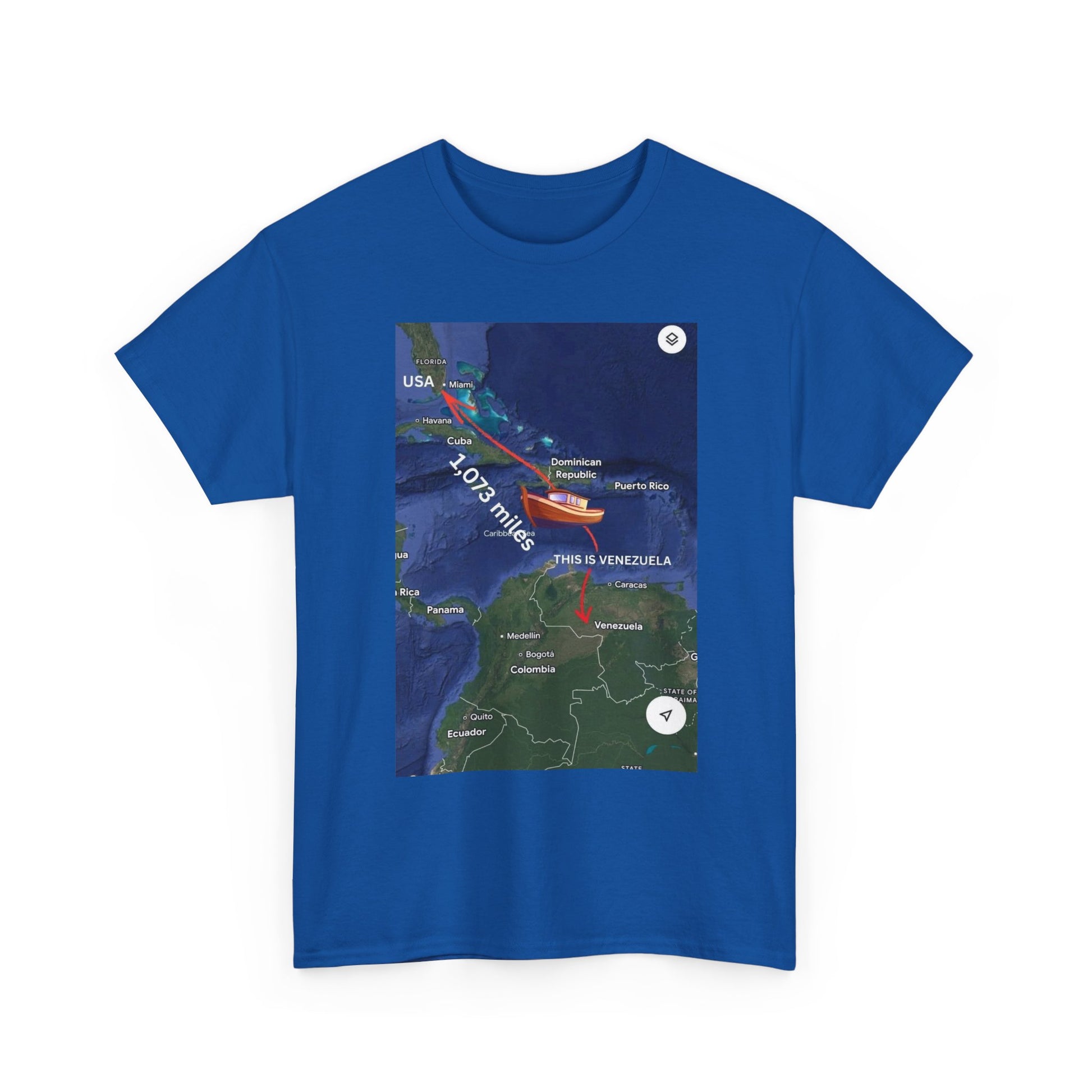 Weather Radar Tee — Tropical Storm Tracking Map Graphic Shirt Printify