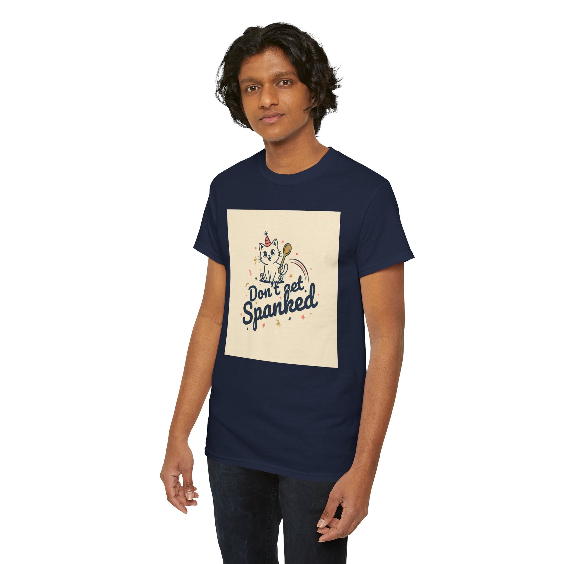 Don’t Get Spanked Cat Tee — Cute Retro Kitten Graphic T-Shirt Printify
