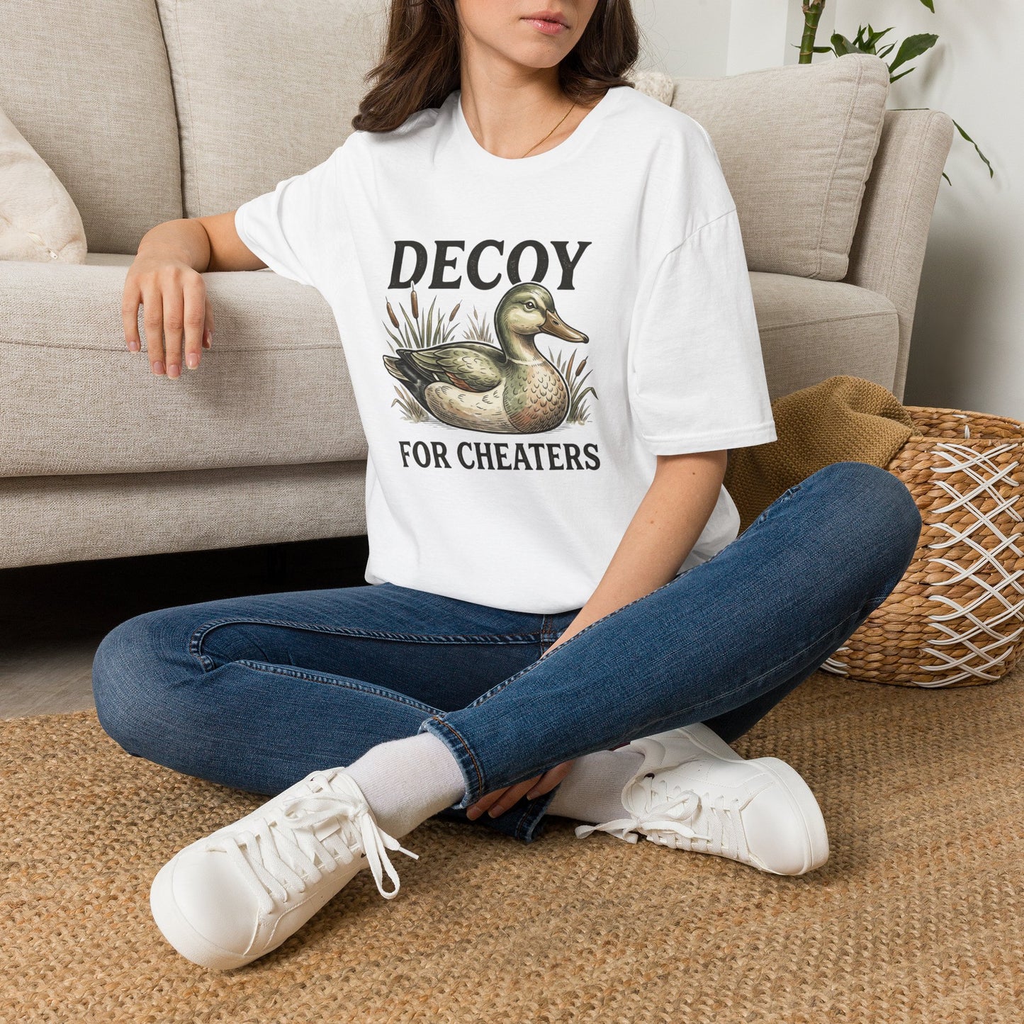 Decoy Duck T-Shirt — "Decoy for Cheaters" Vintage Waterfowl Tee
