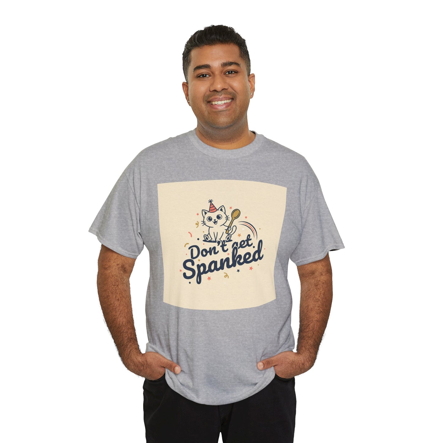 Don’t Get Spanked Cat Tee — Cute Retro Kitten Graphic T-Shirt Printify