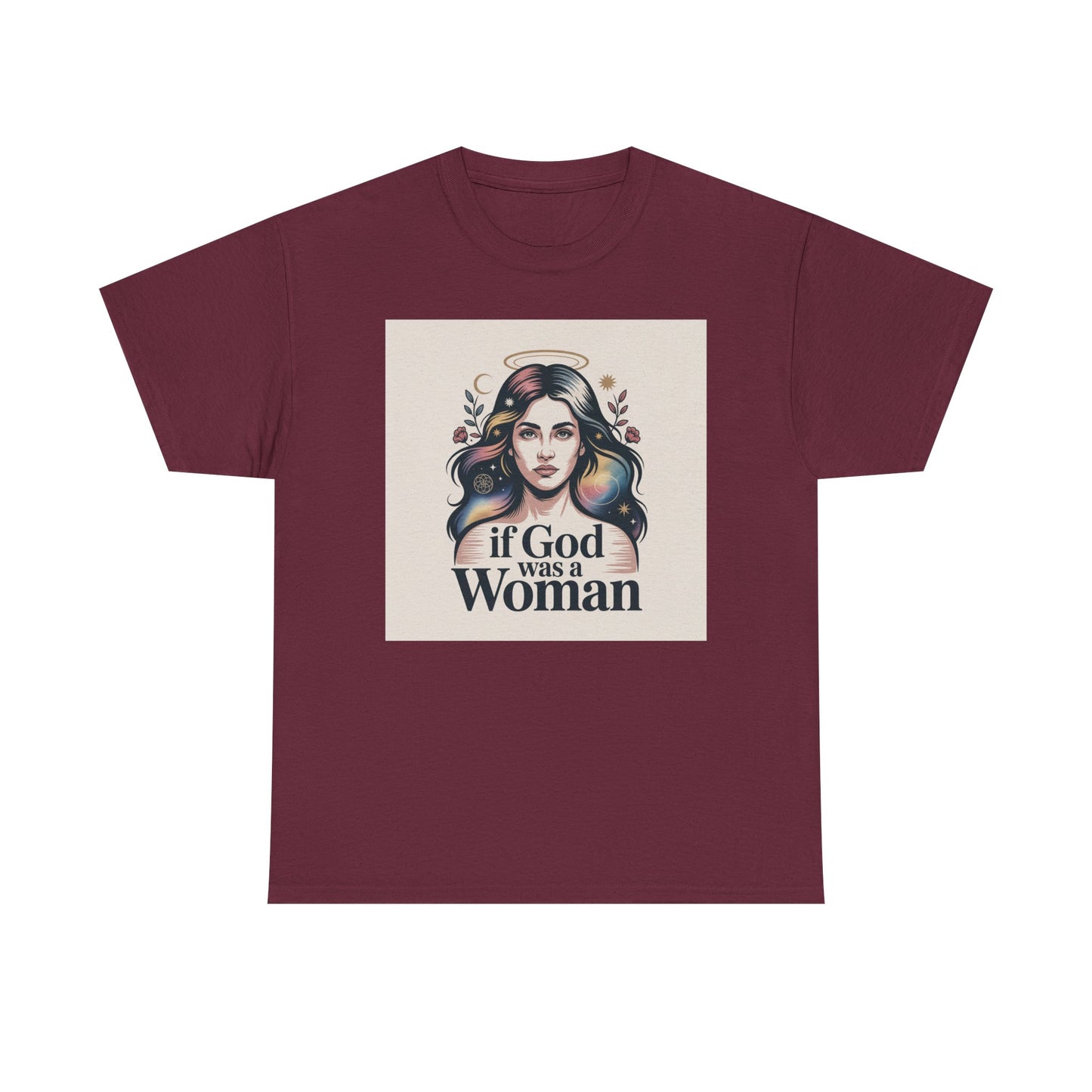 If God Was a Woman T-Shirt — Feminist Retro Portrait Tee