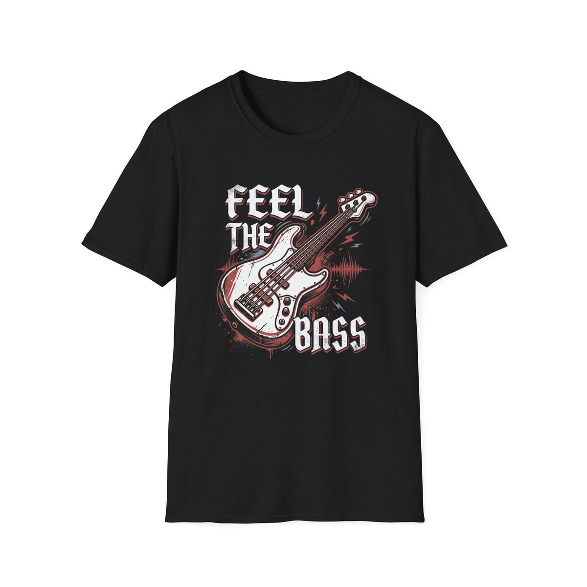 Bass Guitar Graphic T-Shirt — Rock Music Tee ("Bass Player")
