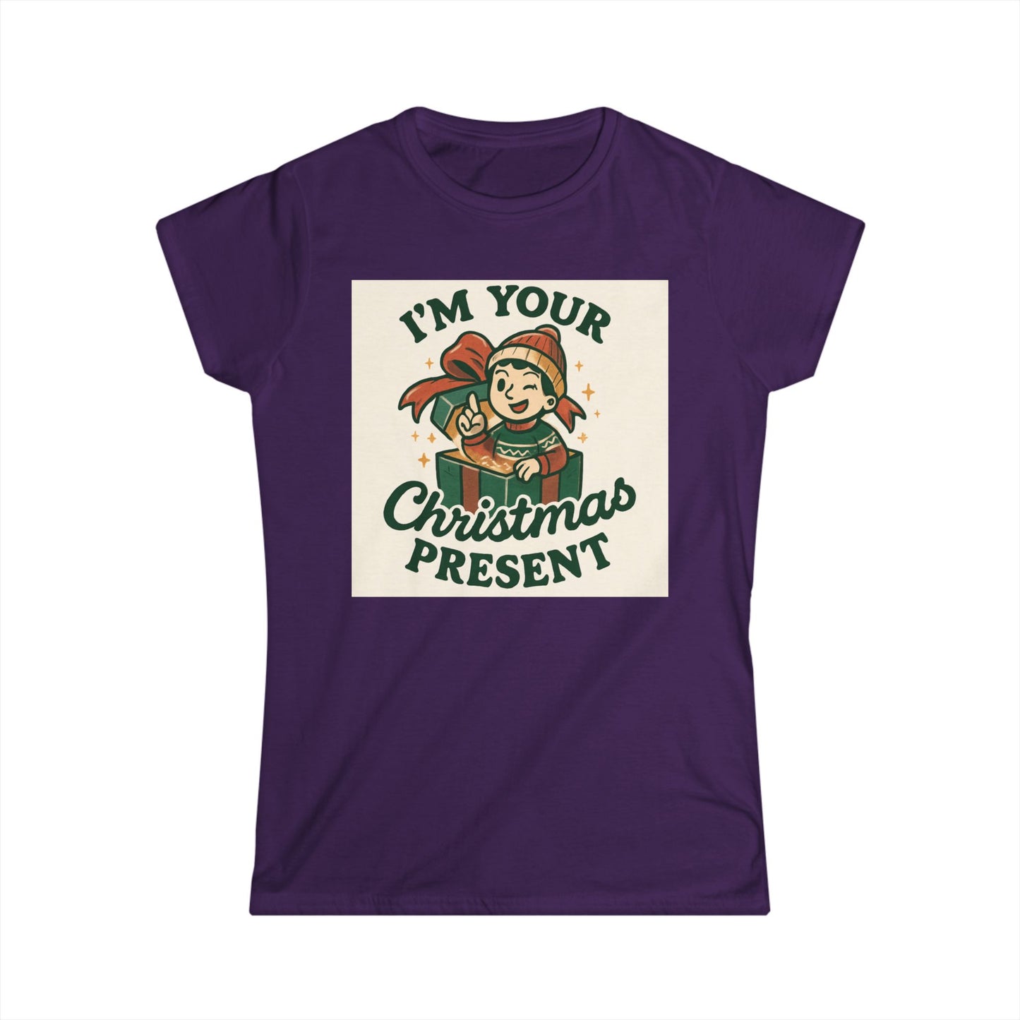 I'm Your Christmas Present Women's Tee — Cute Holiday Elf Graphic Shirt Printify