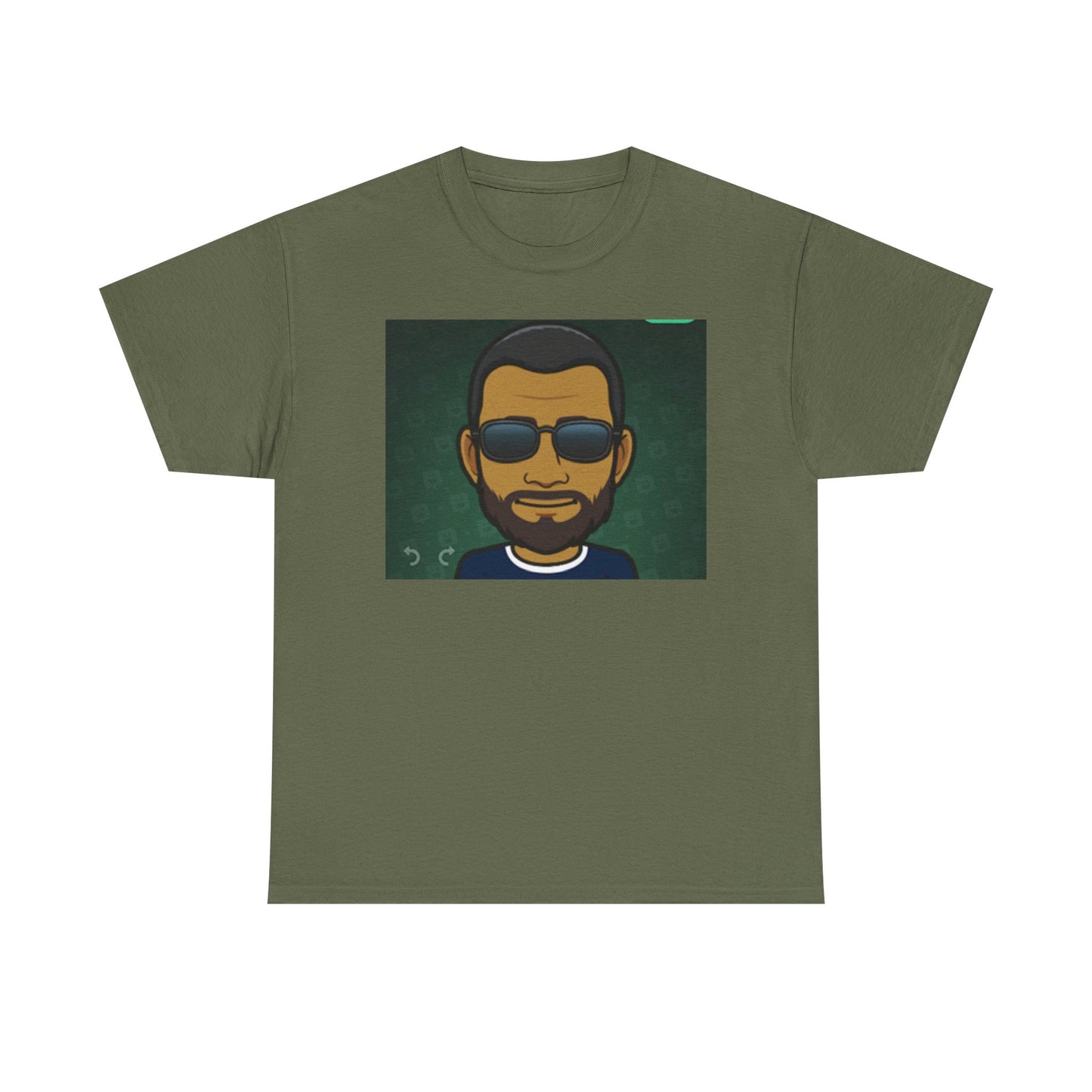 Bitmoji Portrait Tee — Cool Sunglasses Avatar Graphic T-Shirt Printify