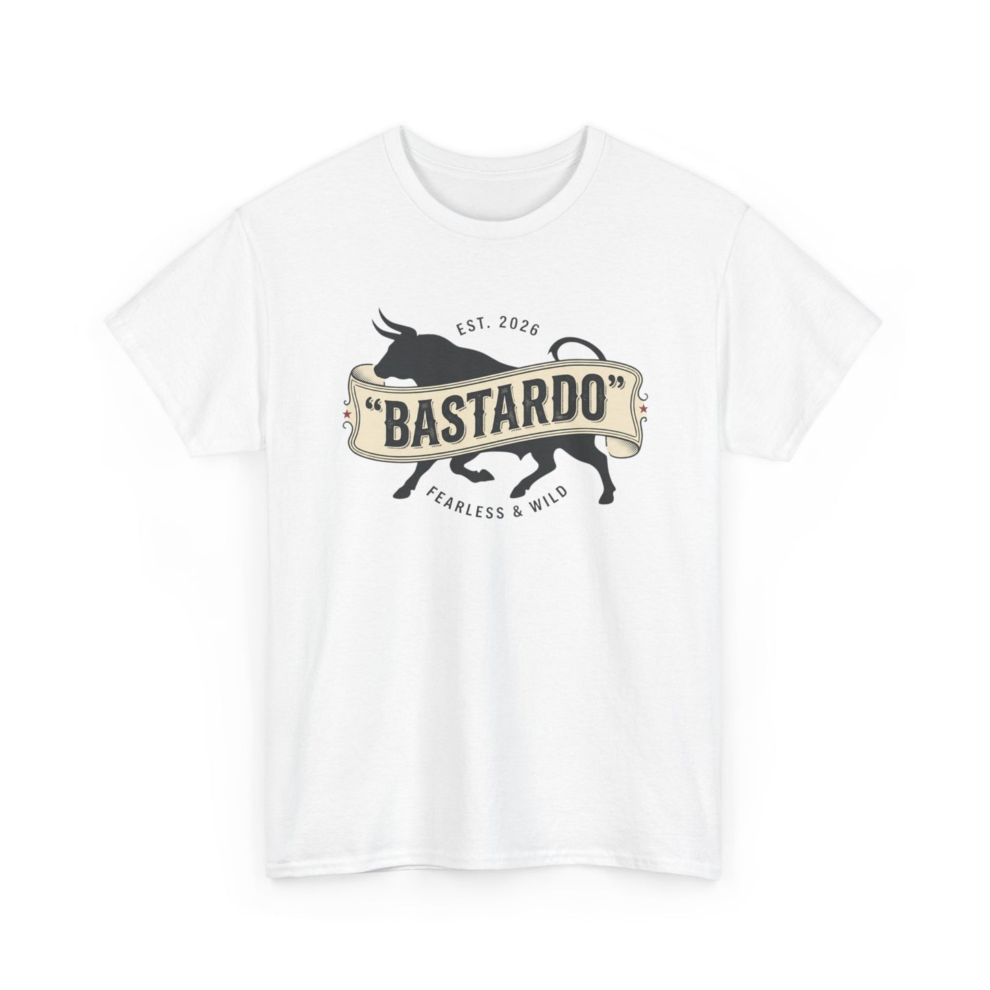 Bastardo Graphic Tee — Vintage Bull Emblem T-Shirt