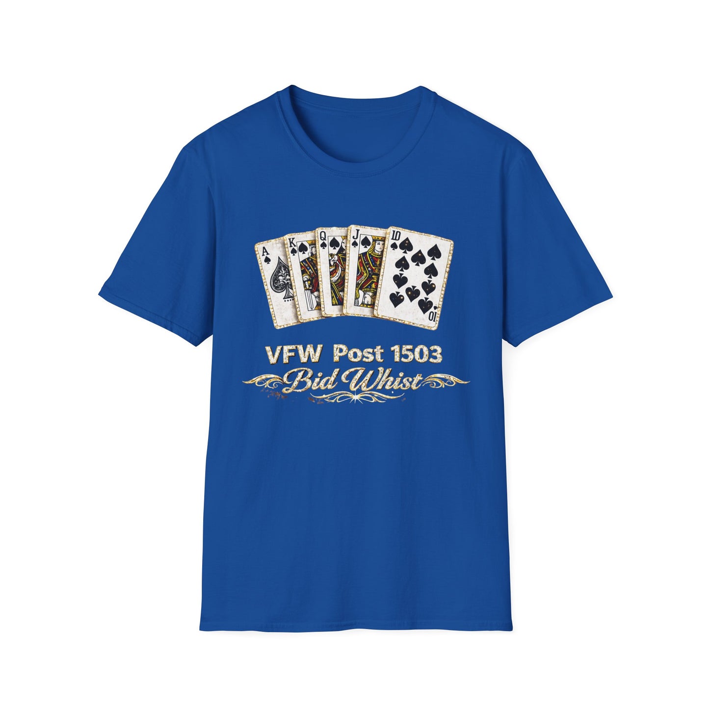 Bid Whist Playing Cards Tee — VFW Post 1503 Card Game T-Shirt