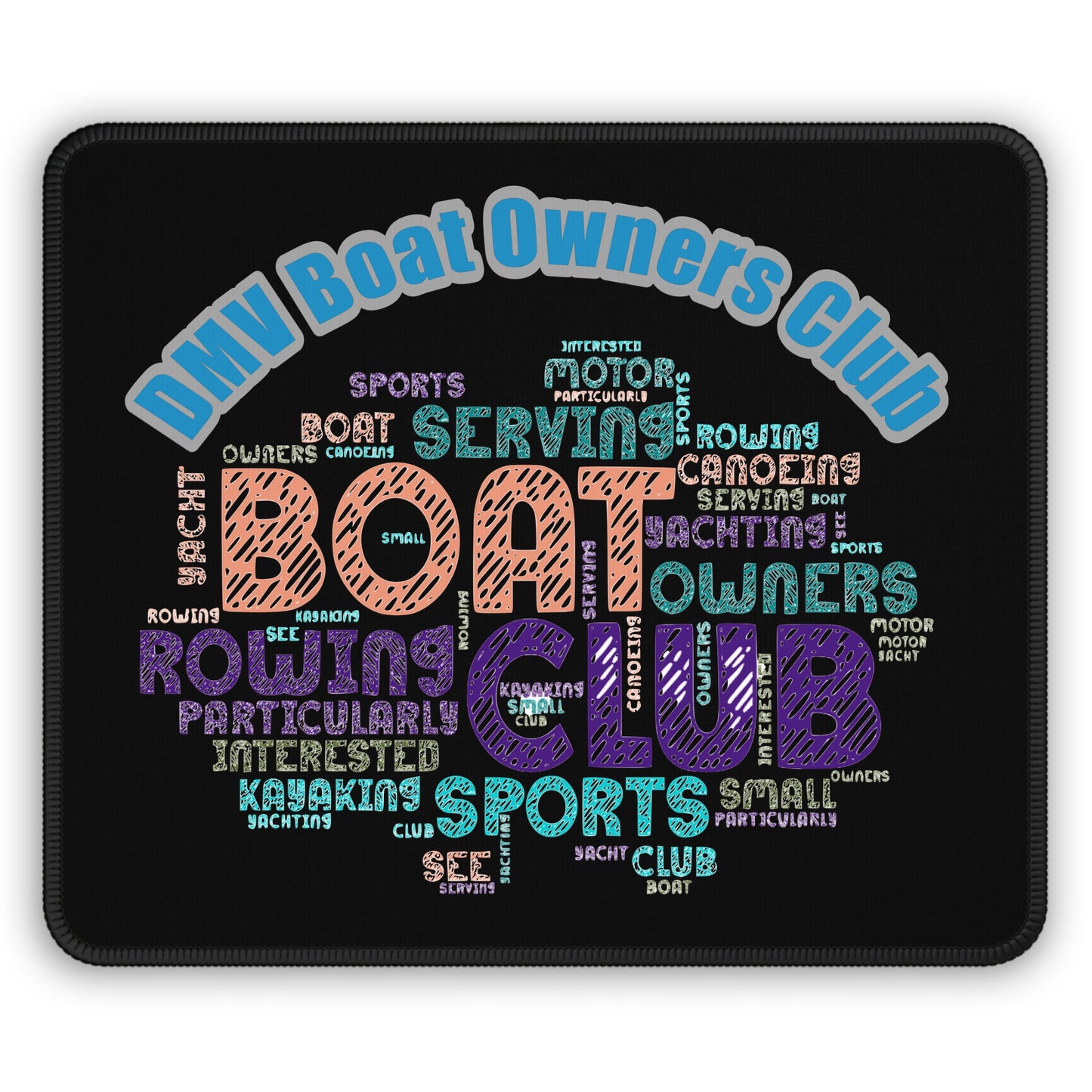 DMVBOC Custom Gaming Mouse Pad for Boat Owners Club, Personalized Desk Accessory, Nautical Theme Decor, Gift for Gamers