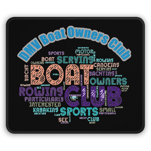 DMVBOC Custom Gaming Mouse Pad for Boat Owners Club, Personalized Desk Accessory, Nautical Theme Decor, Gift for Gamers