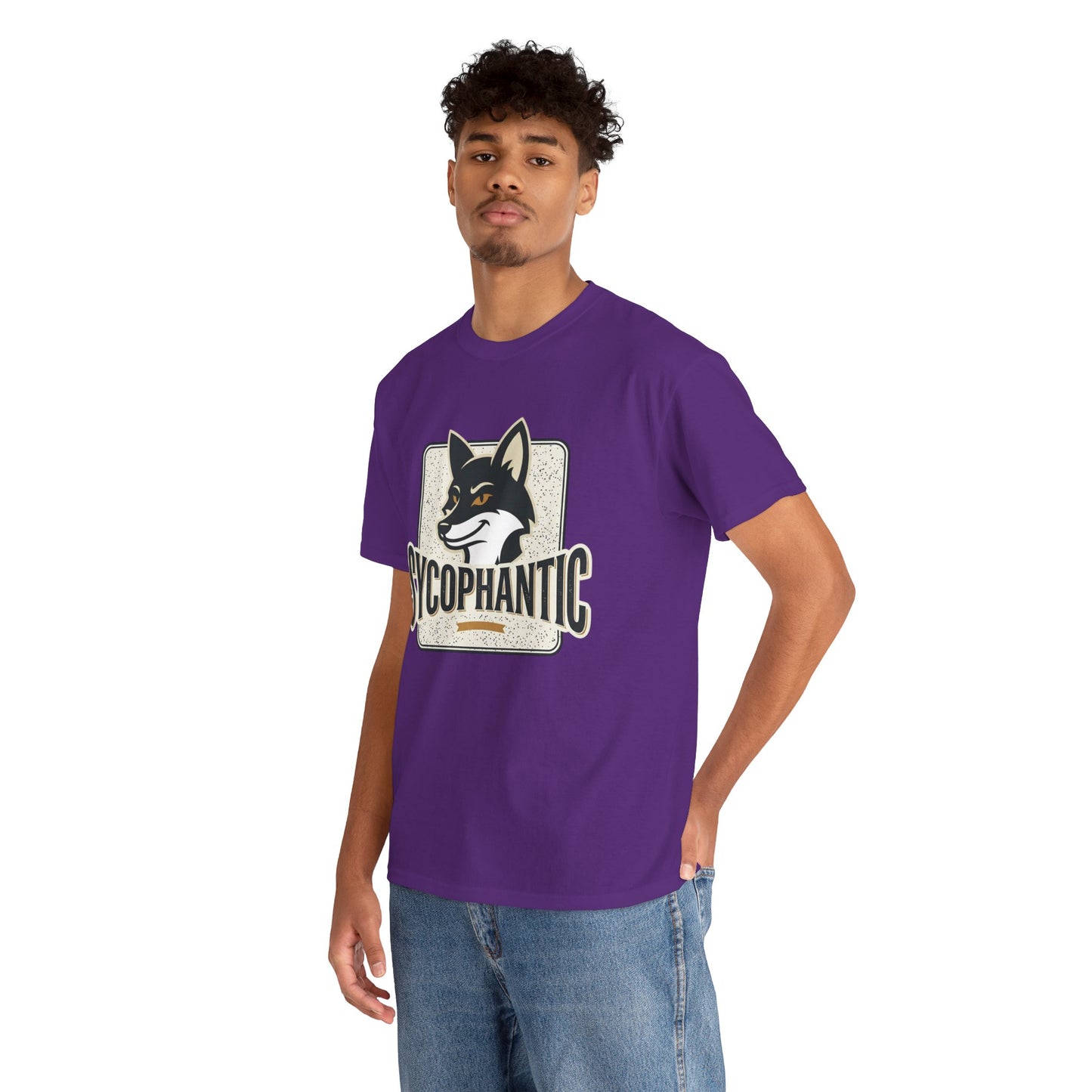 Sycophantic Fox Graphic Tee — Retro Animal Logo T-Shirt