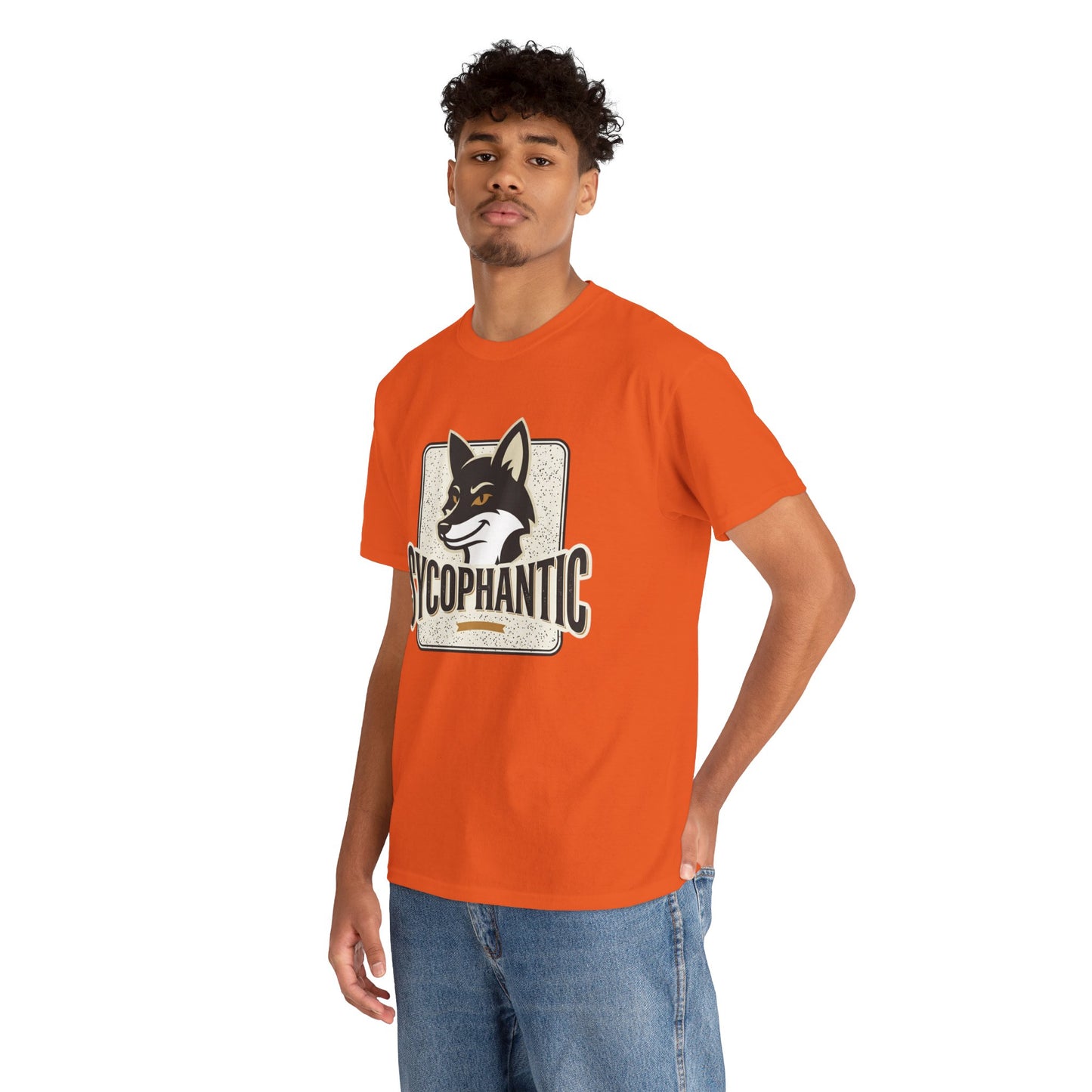 Sycophantic Fox Graphic Tee — Retro Animal Logo T-Shirt