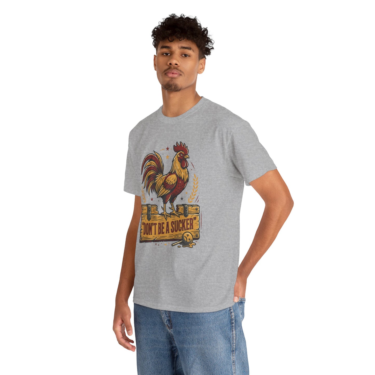Rooster 'Don't Be a Sucker' Graphic Tee Printify