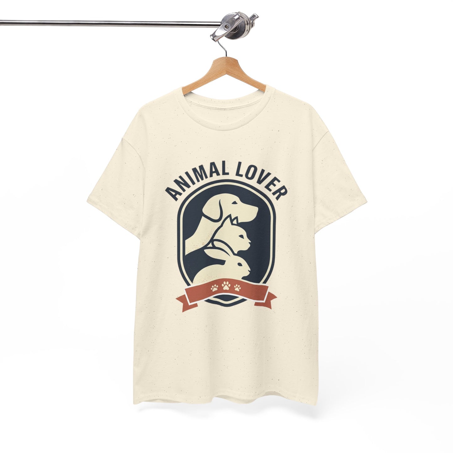 Animal Lover T-Shirt — Retro Pet Badge Tee (Dogs & Cats)