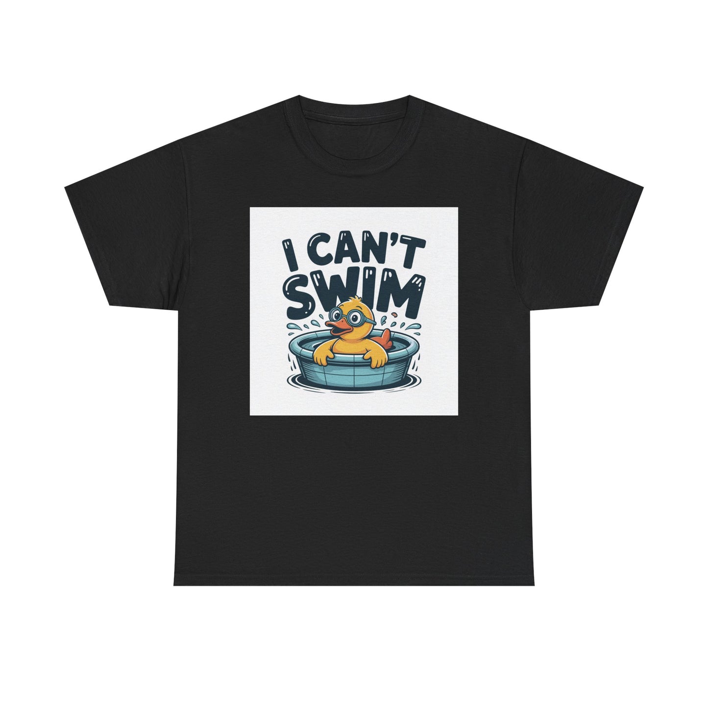 I Can't Swim Duck T-Shirt — Cute Funny Pool Float Graphic Tee
