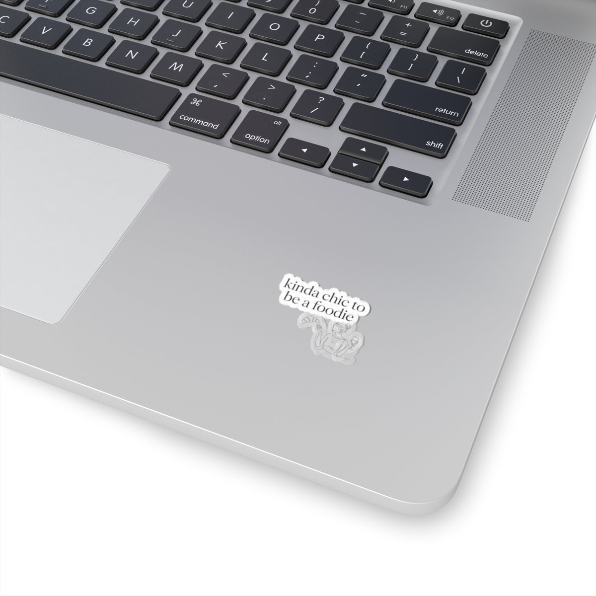 Kinda Chic to Be a Foodie Sticker | Minimal Line Art, Aesthetic Kitchen Laptop Decal