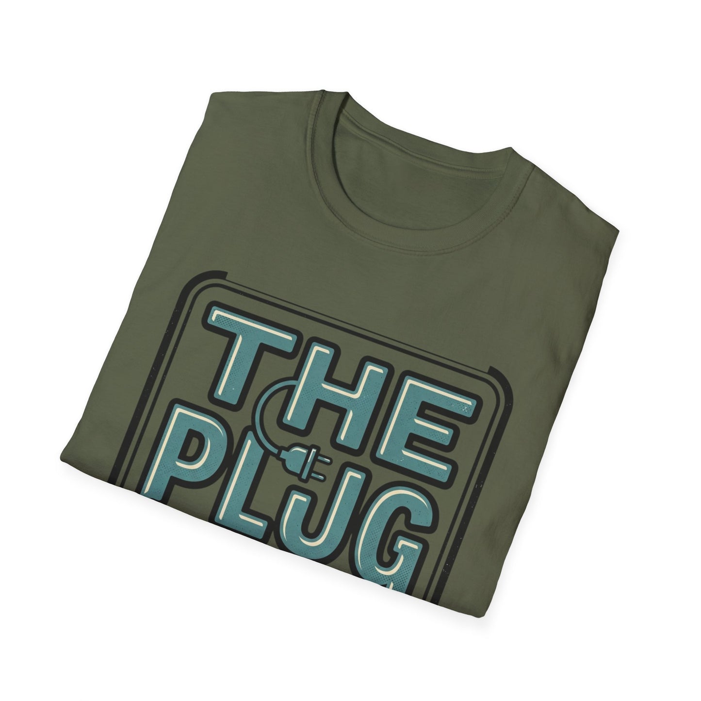 The Plug Graphic T-Shirt — Retro Power Cord Logo Tee