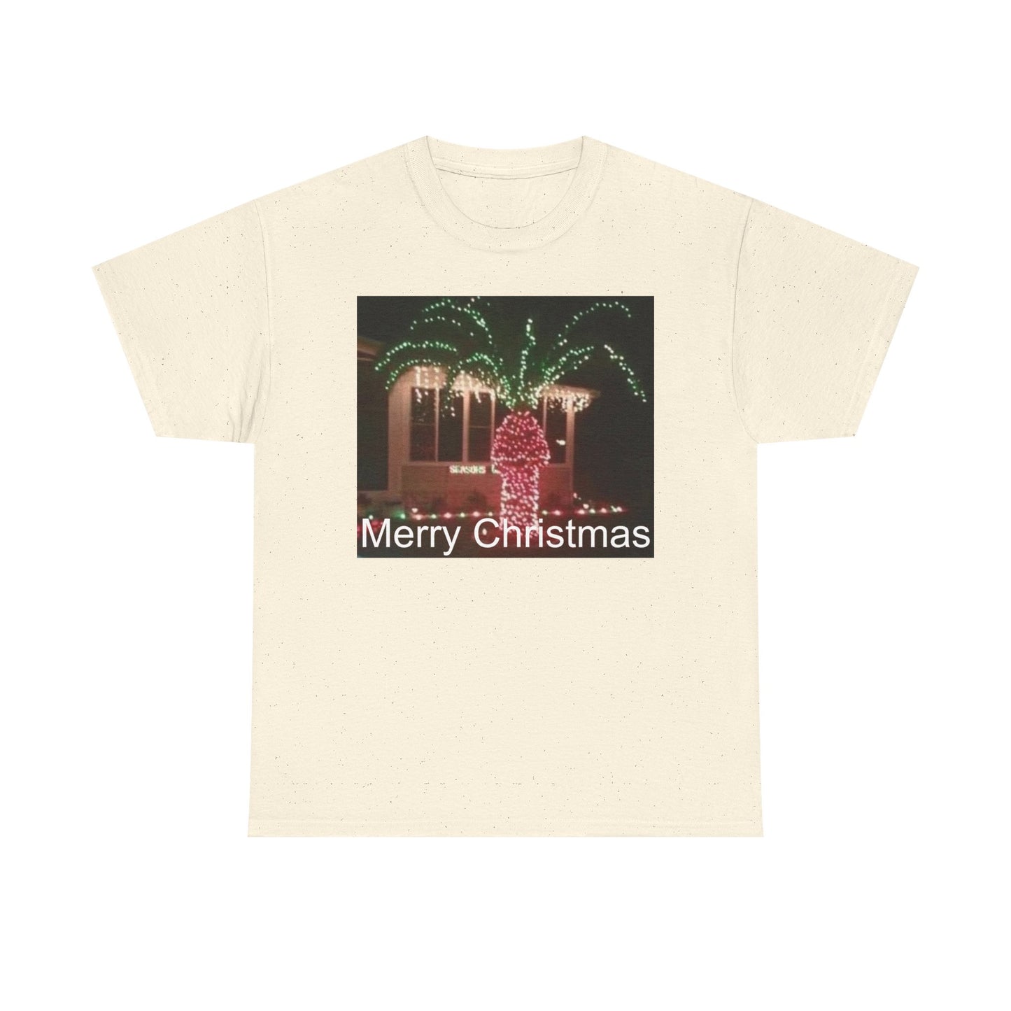 Christmas Lights Tee — 'Merry Christmas' Holiday Graphic T-Shirt Printify