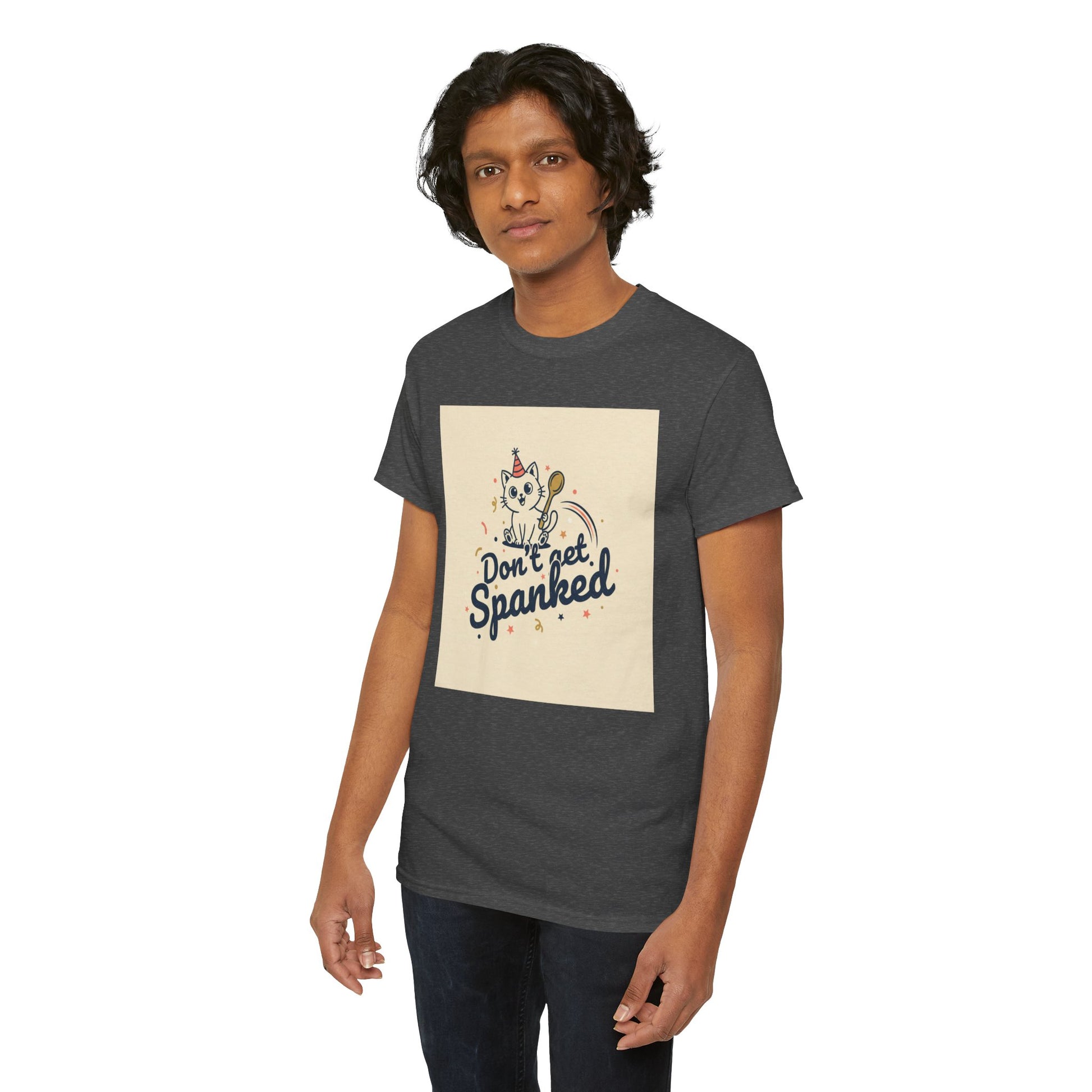 Don’t Get Spanked Cat Tee — Cute Retro Kitten Graphic T-Shirt Printify
