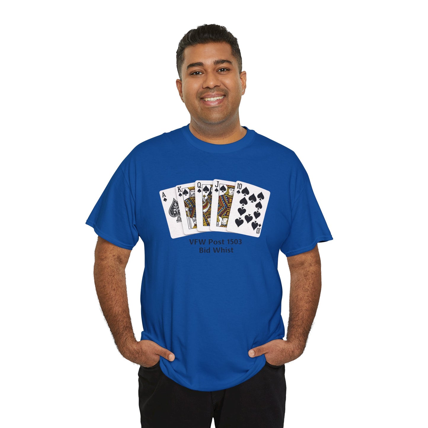 Bid Whist Card Tee — VFW Post 1501 Poker Night T-Shirt
