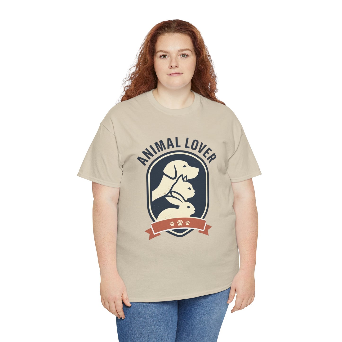 Animal Lover T-Shirt — Retro Pet Badge Tee (Dogs & Cats)