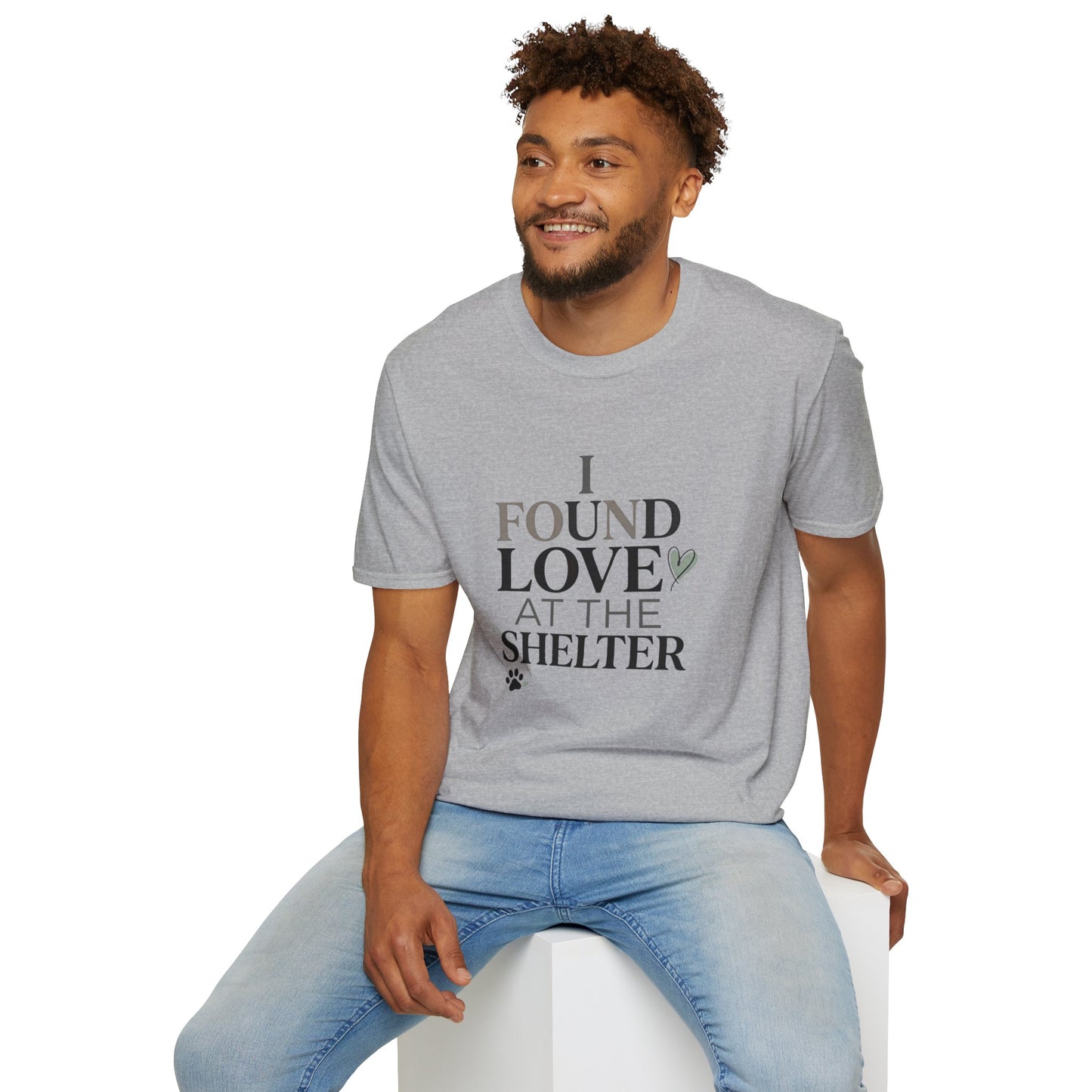 I Found Love at the Shelter T-Shirt — Rescue Pet Adoption Tee
