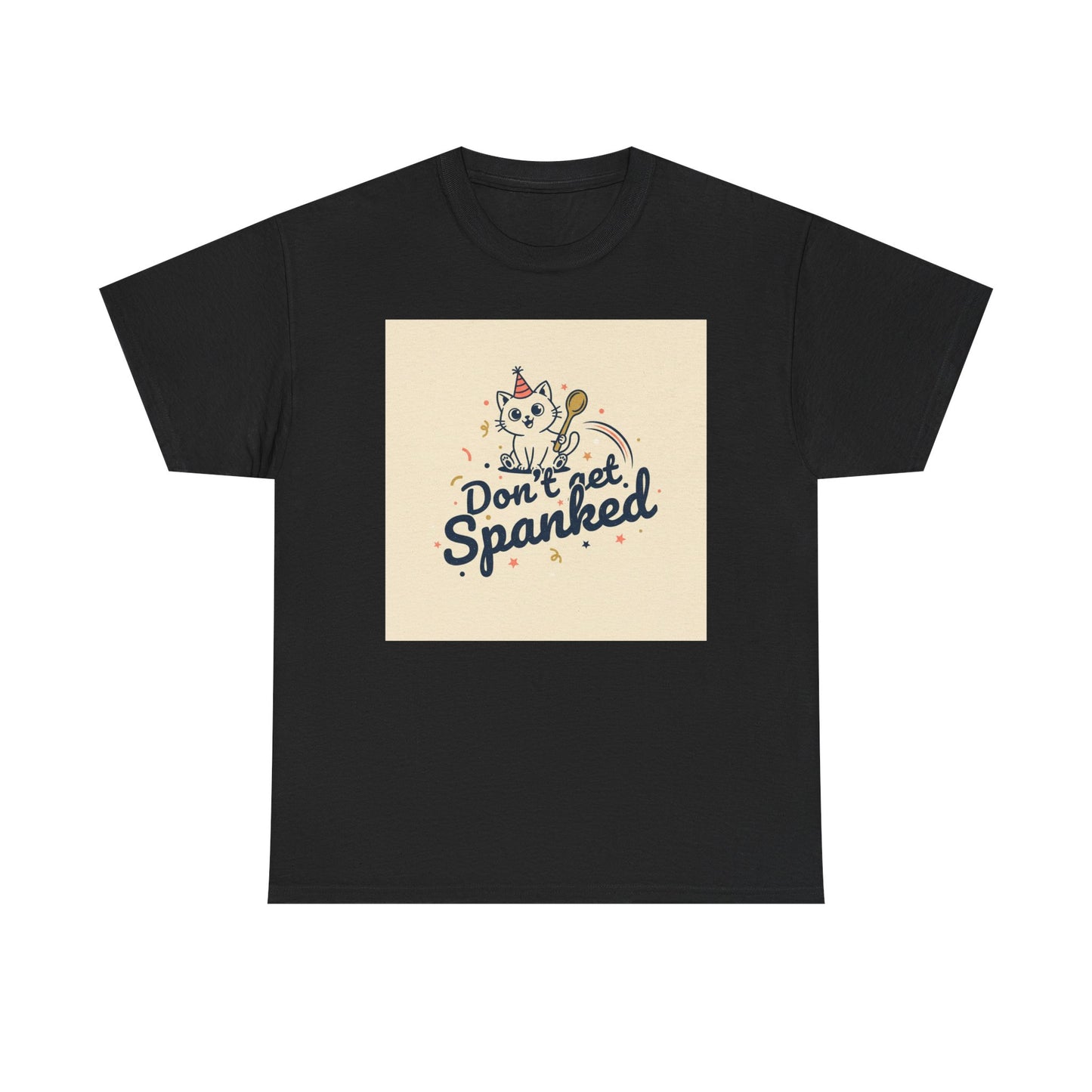Don’t Get Spanked Cat Tee — Cute Retro Kitten Graphic T-Shirt Printify