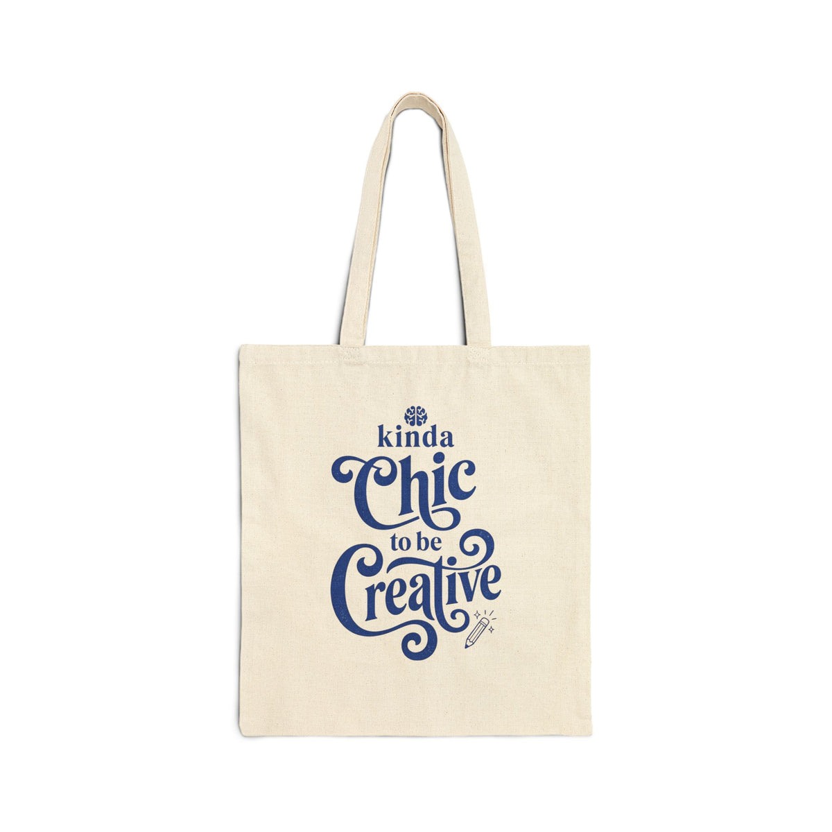 Kinda Chic to be Creative Tote | Canvas Tote, Hand Lettering, Retro Script