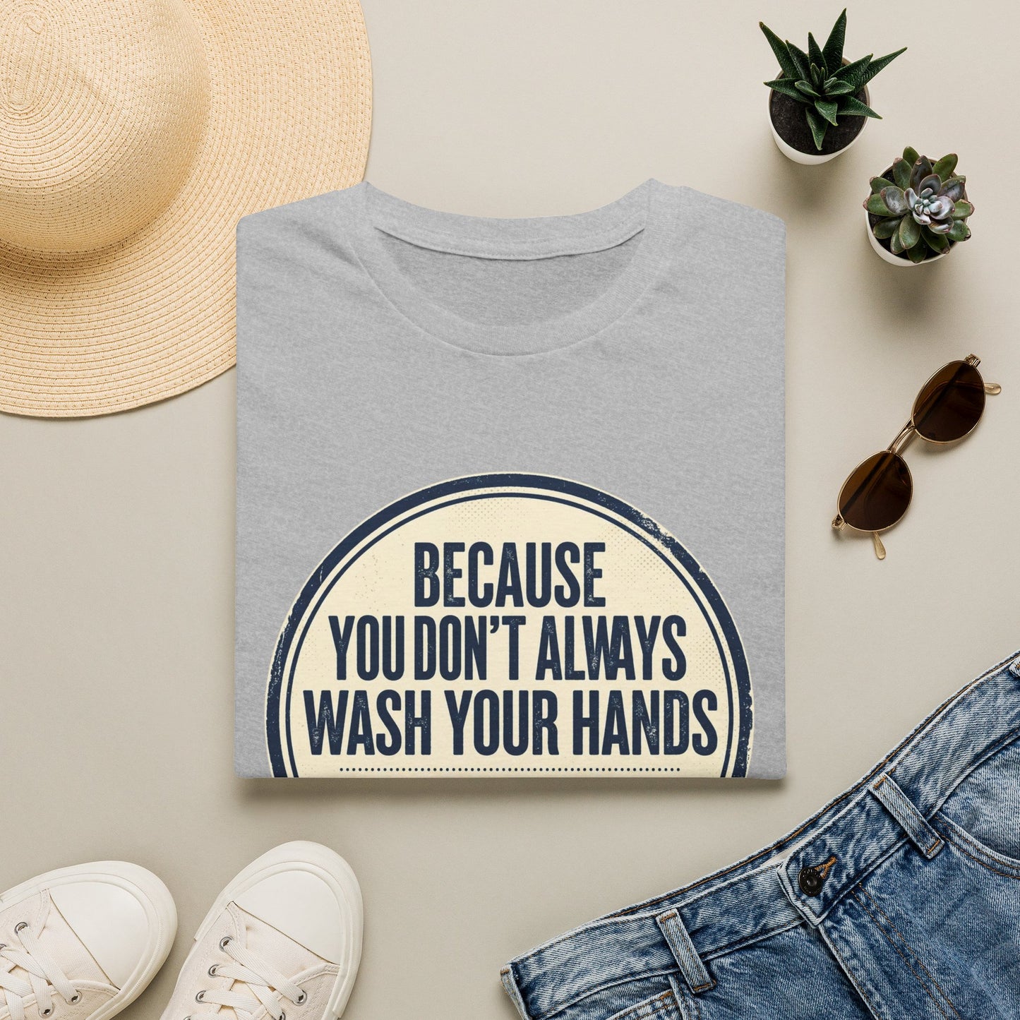"Because You Don't Always Wash Your Hands" Funny Hygiene Reminder Tee