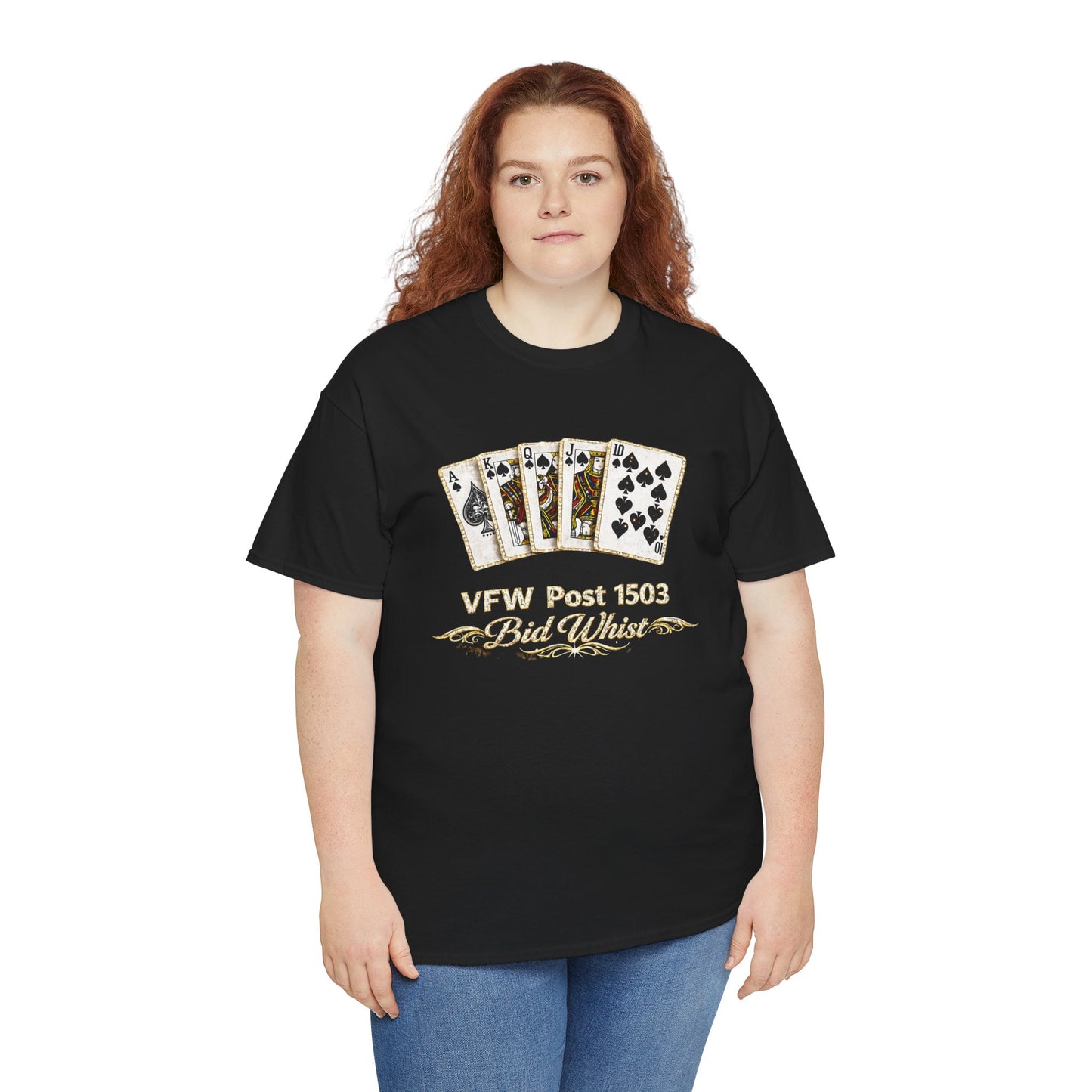 Veterans VFW Poker Night Tee – "VFW Post 1503" Playing Cards Design