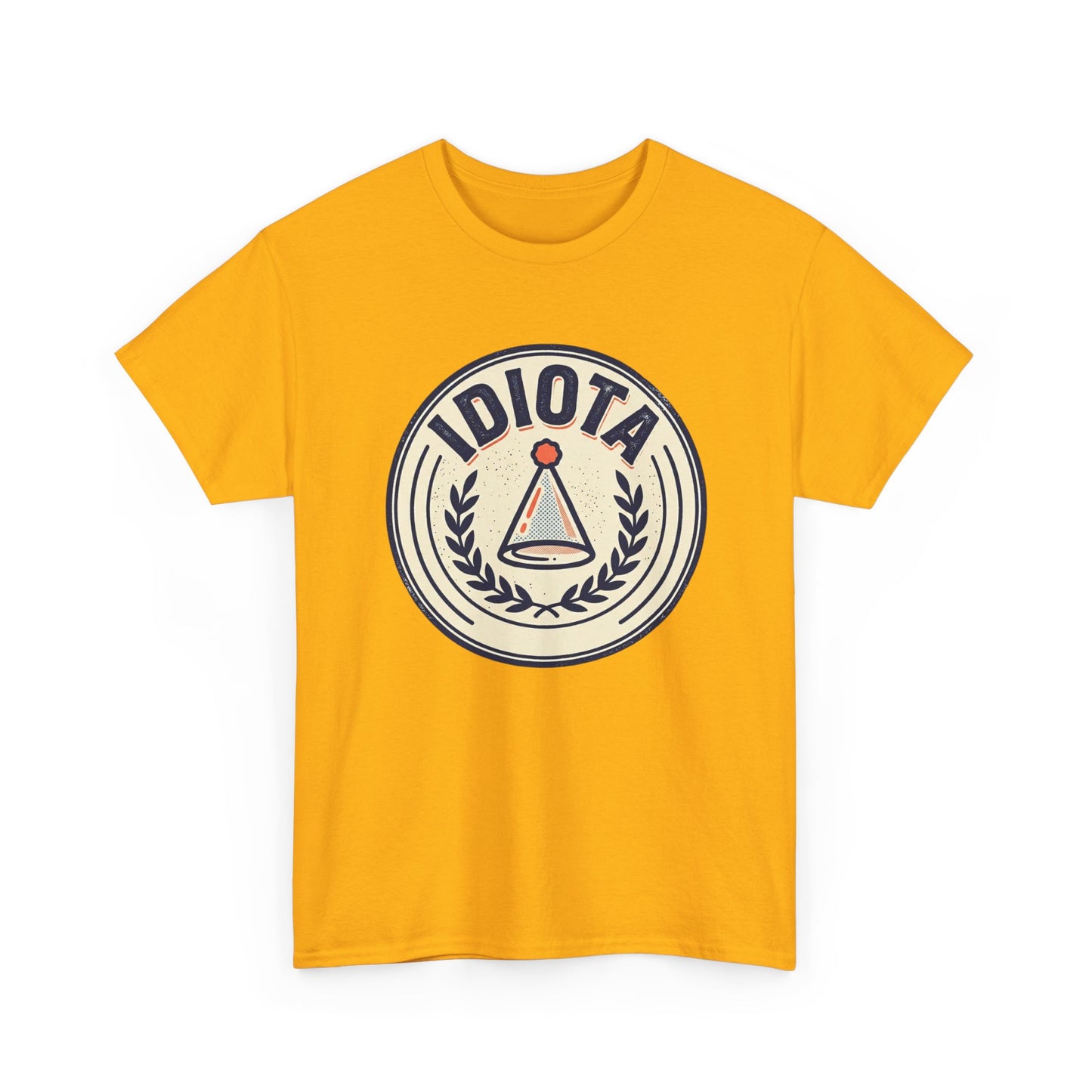 Idiota Crest T-Shirt — Vintage Emblem Graphic Tee